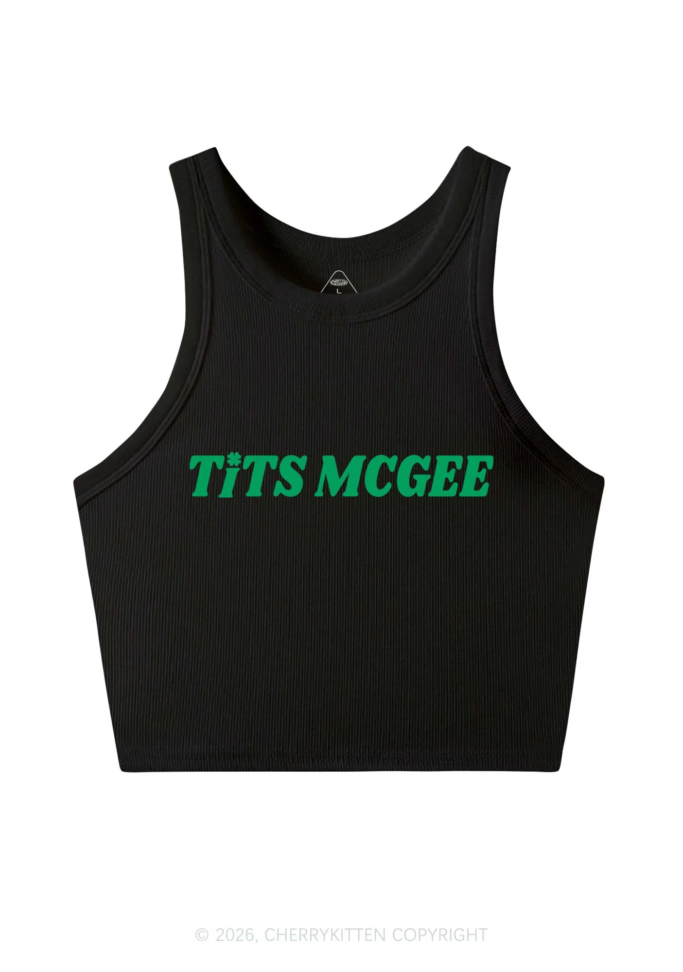 Txts Mcgee St Patricks Y2K Crop Tank Top Cherrykitten - Image 3