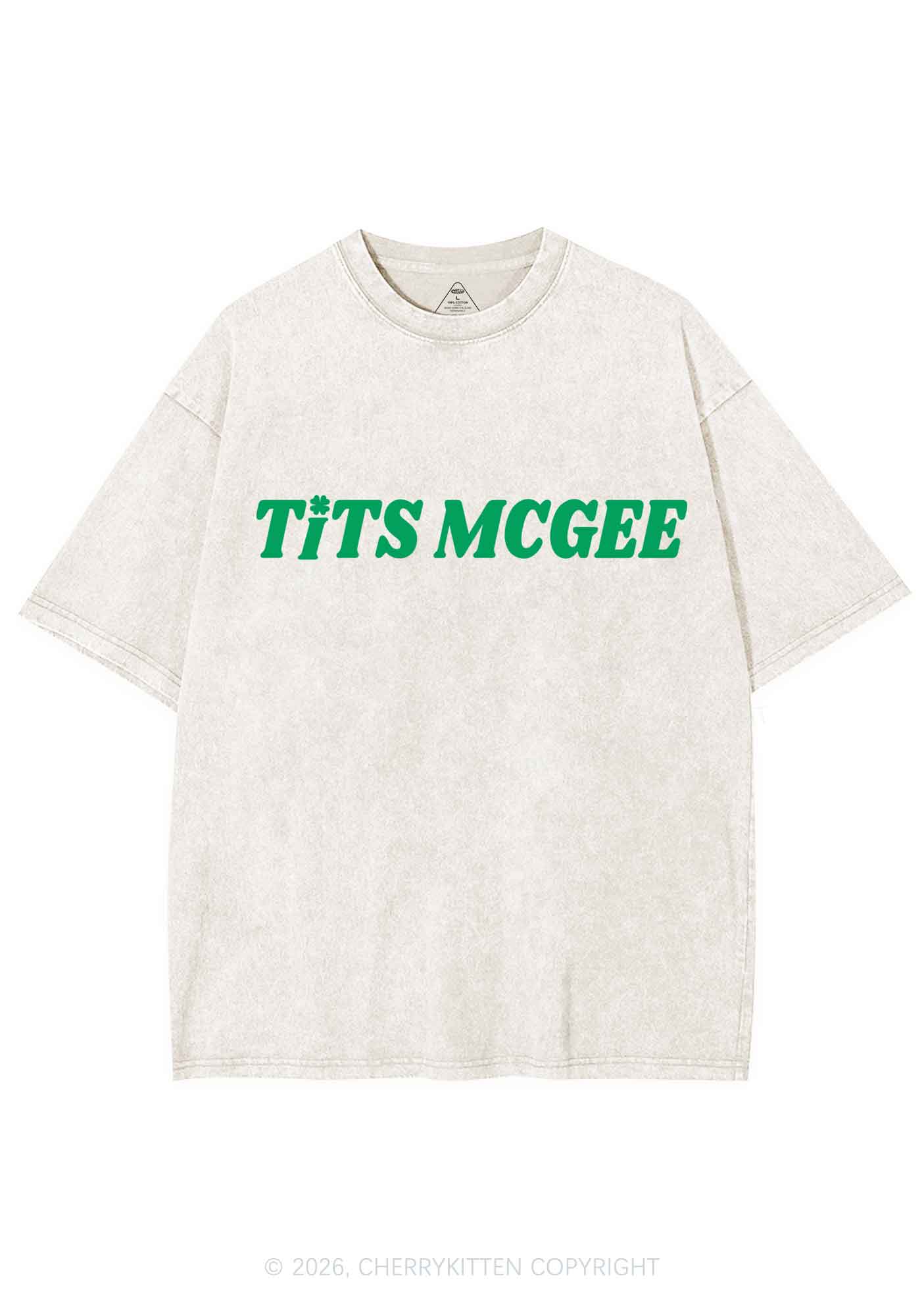 Txts Mcgee St Patricks Y2K Shirts Washed Tee Cherrykitten - Image 4