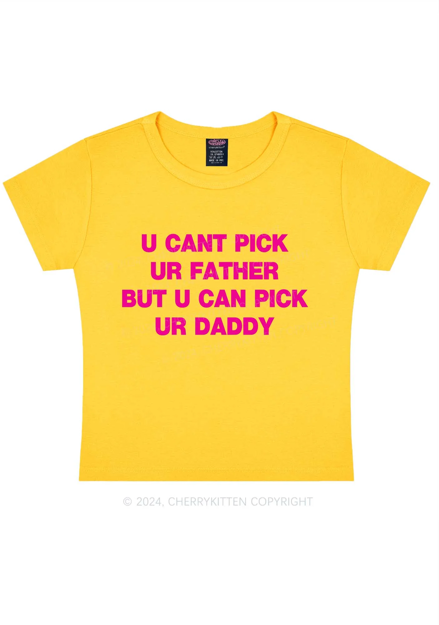 U Can Pick Ur Daddy Y2K Baby Tee Cherrykitten - Image 8