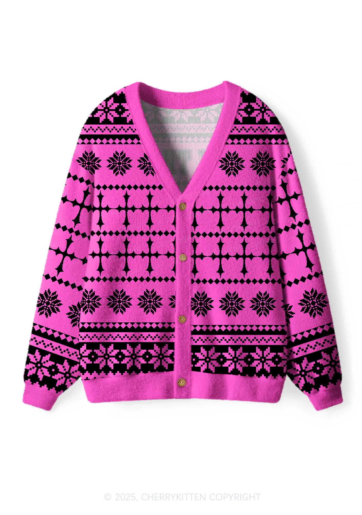 U Can Pick Ur Daddy Y2K Christmas Cardigan Knit Sweatshirt Cherrykitten - Image 2