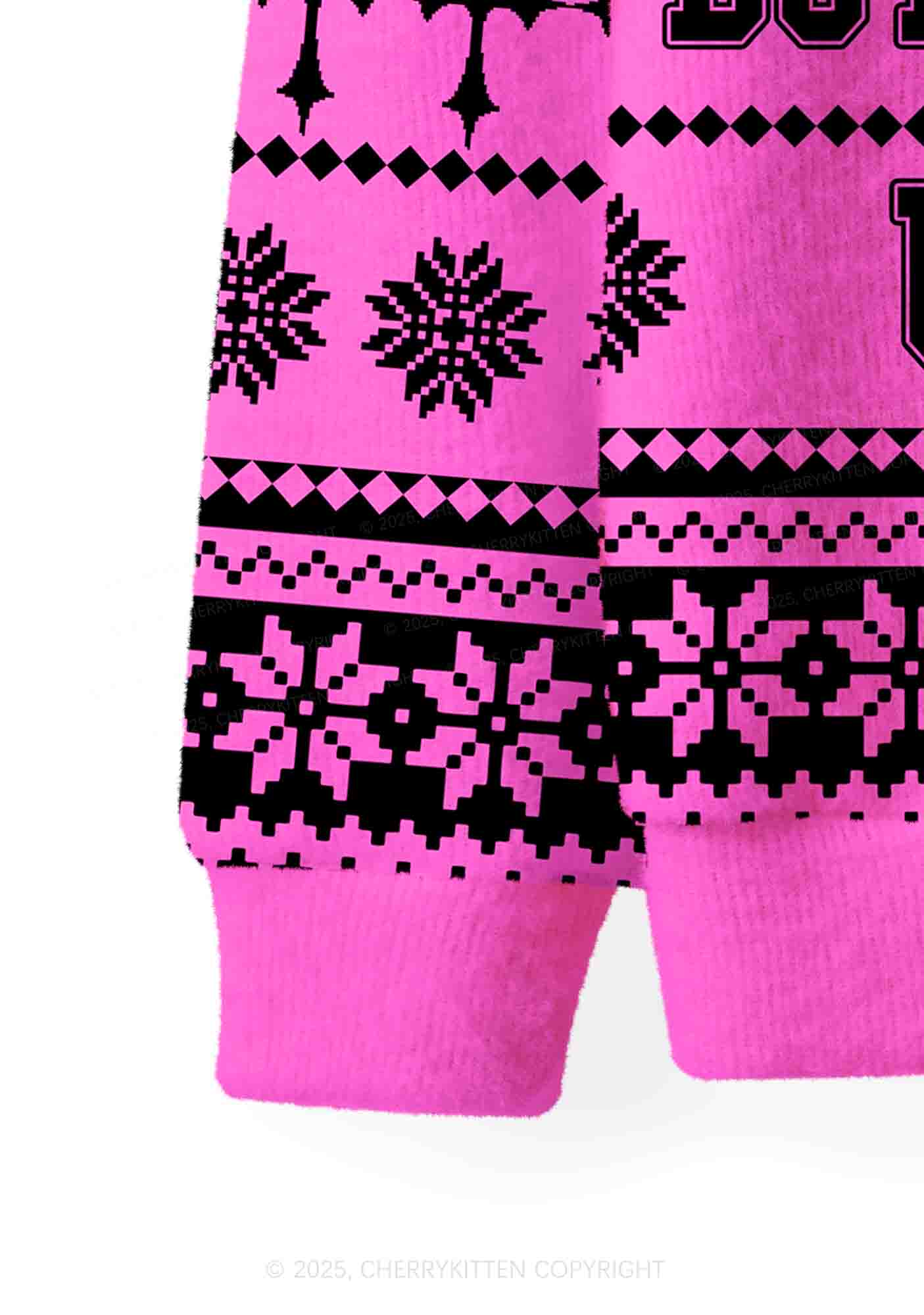 U Can Pick Ur Daddy Y2K Christmas Cardigan Knit Sweatshirt Cherrykitten - Image 6
