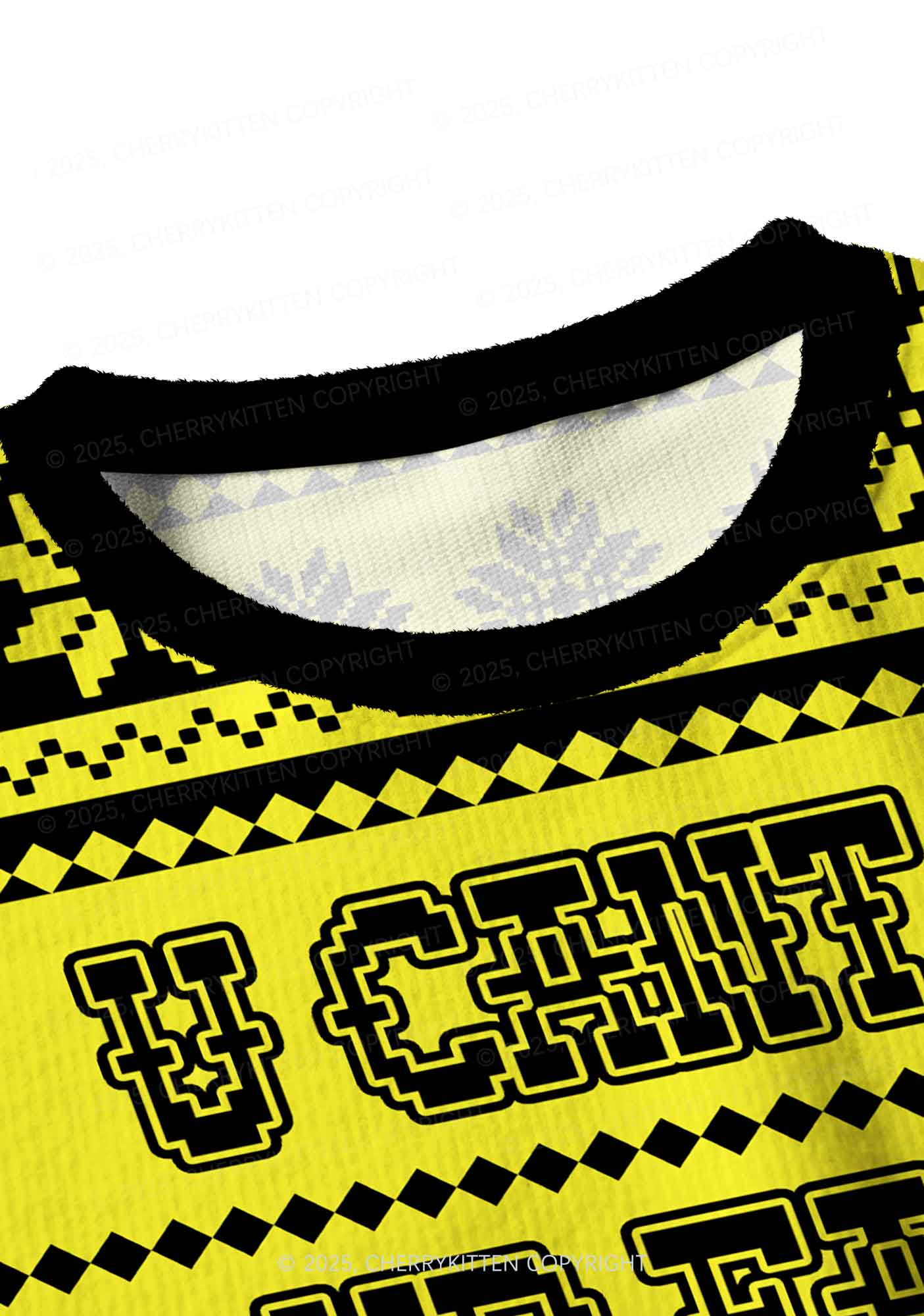 U Can Pick Ur Daddy Y2K Christmas Crop Knit Sweatshirt Cherrykitten - Image 4