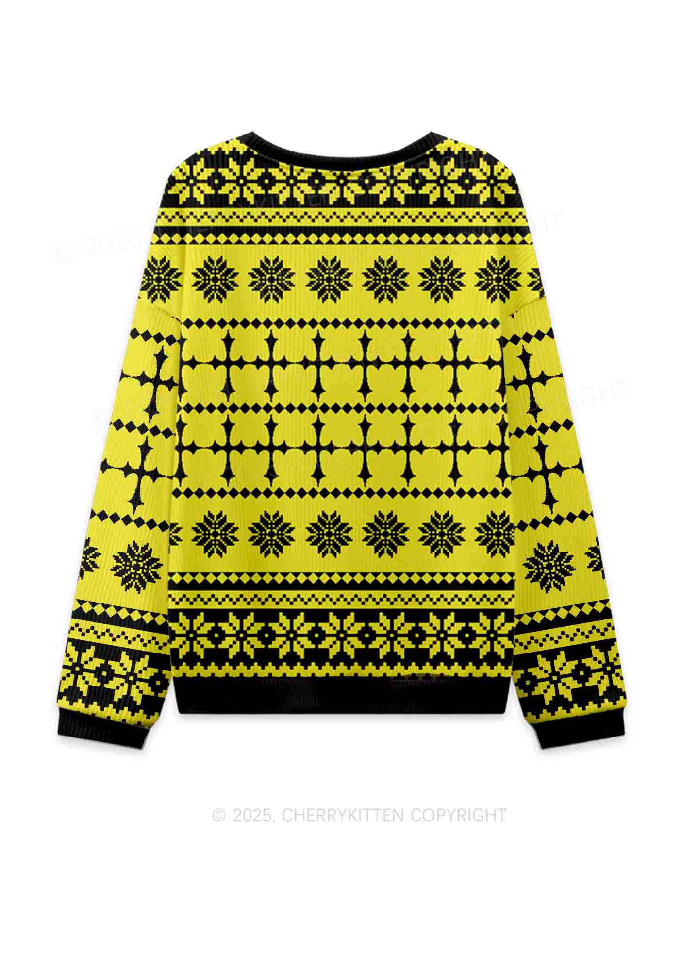 U Can Pick Ur Daddy Y2K Christmas Knit Sweatshirt Cherrykitten - Image 2