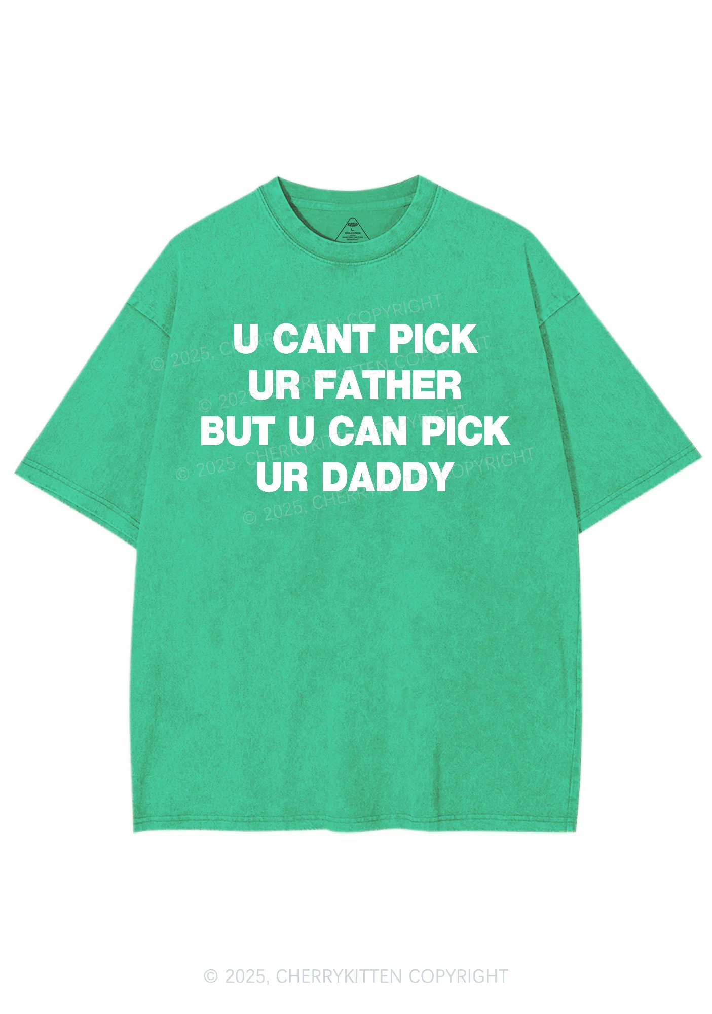 U Can Pick Ur Daddy Y2K Shirts Washed Tee Cherrykitten - Image 6