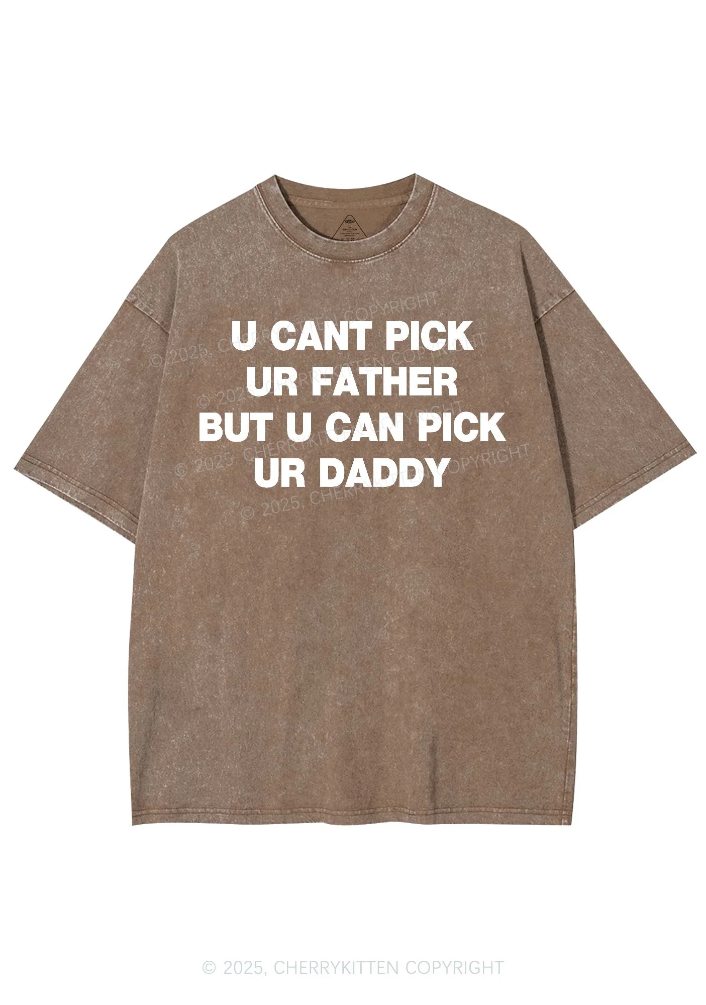U Can Pick Ur Daddy Y2K Shirts Washed Tee Cherrykitten - Image 7
