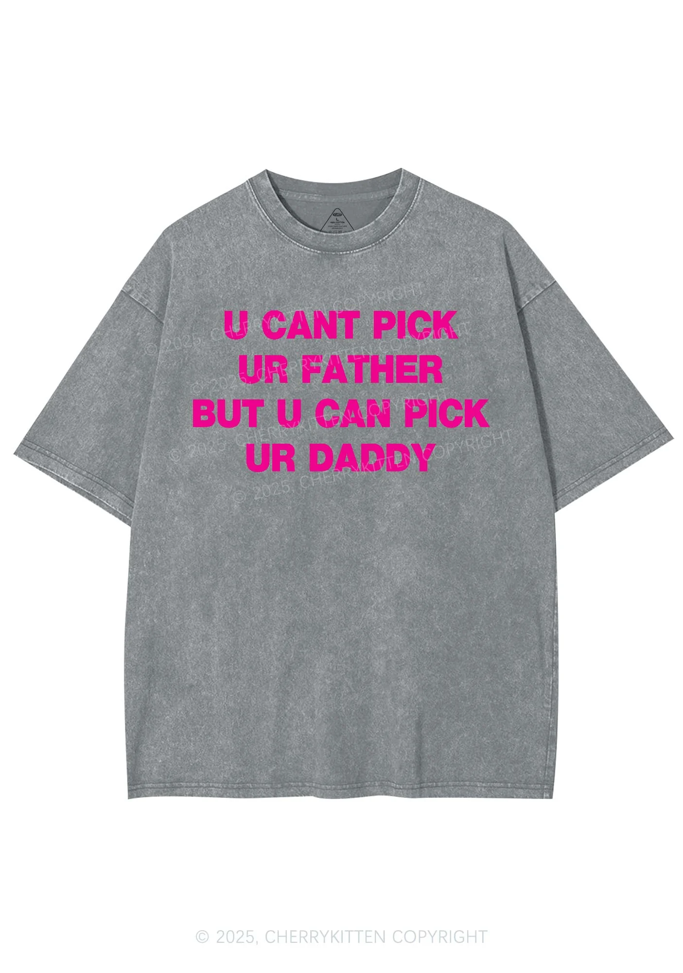 U Can Pick Ur Daddy Y2K Shirts Washed Tee Cherrykitten - Image 8