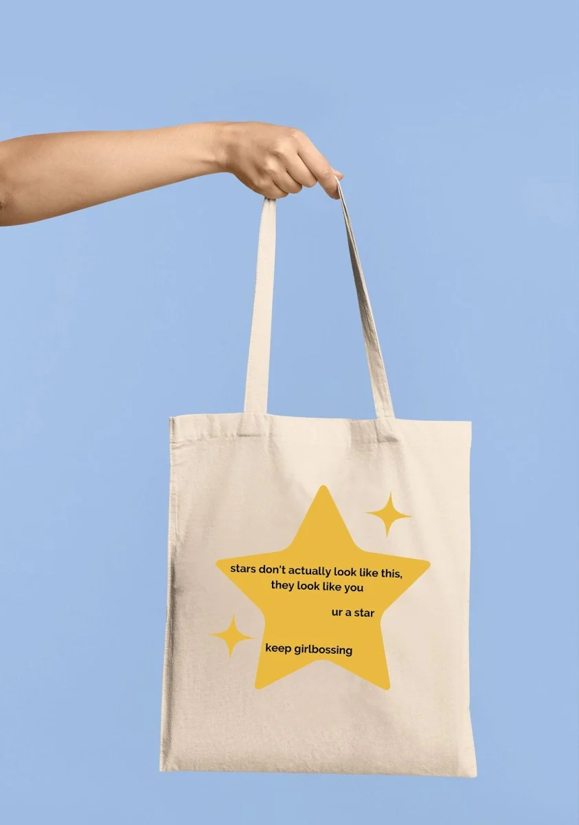 U R A Star Canvas Tote Bag - Image 4