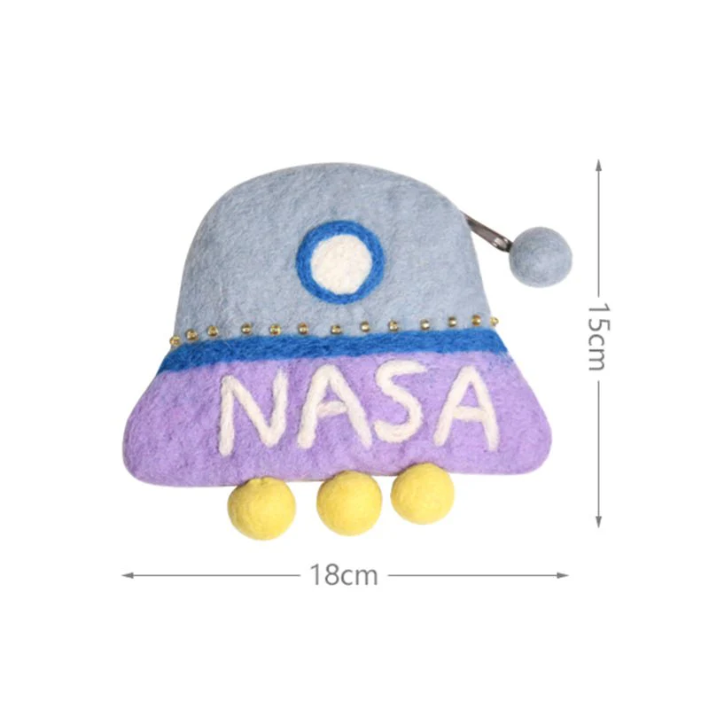UFO Wool Felt Change Purse - Image 4