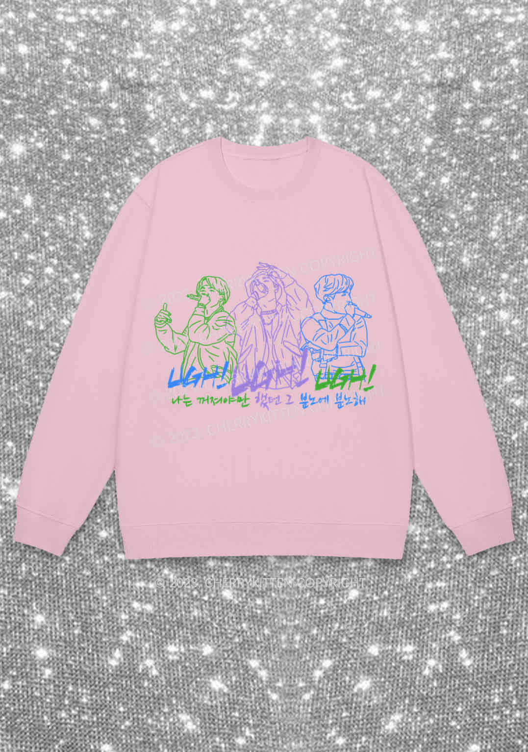UGH Bangtan Rapline Kpop Y2K Sweatshirt Cherrykitten - Image 6