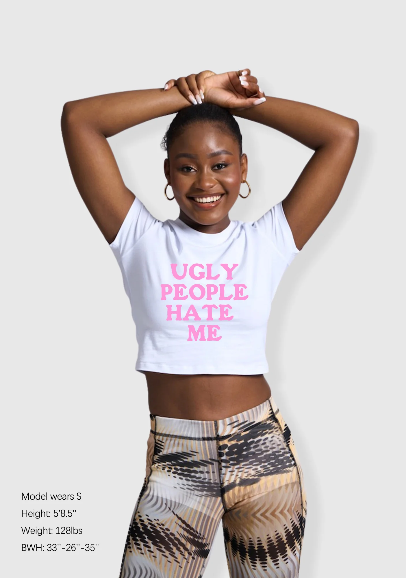 Ugly People Hate Me Y2K Baby Tee - Image 2