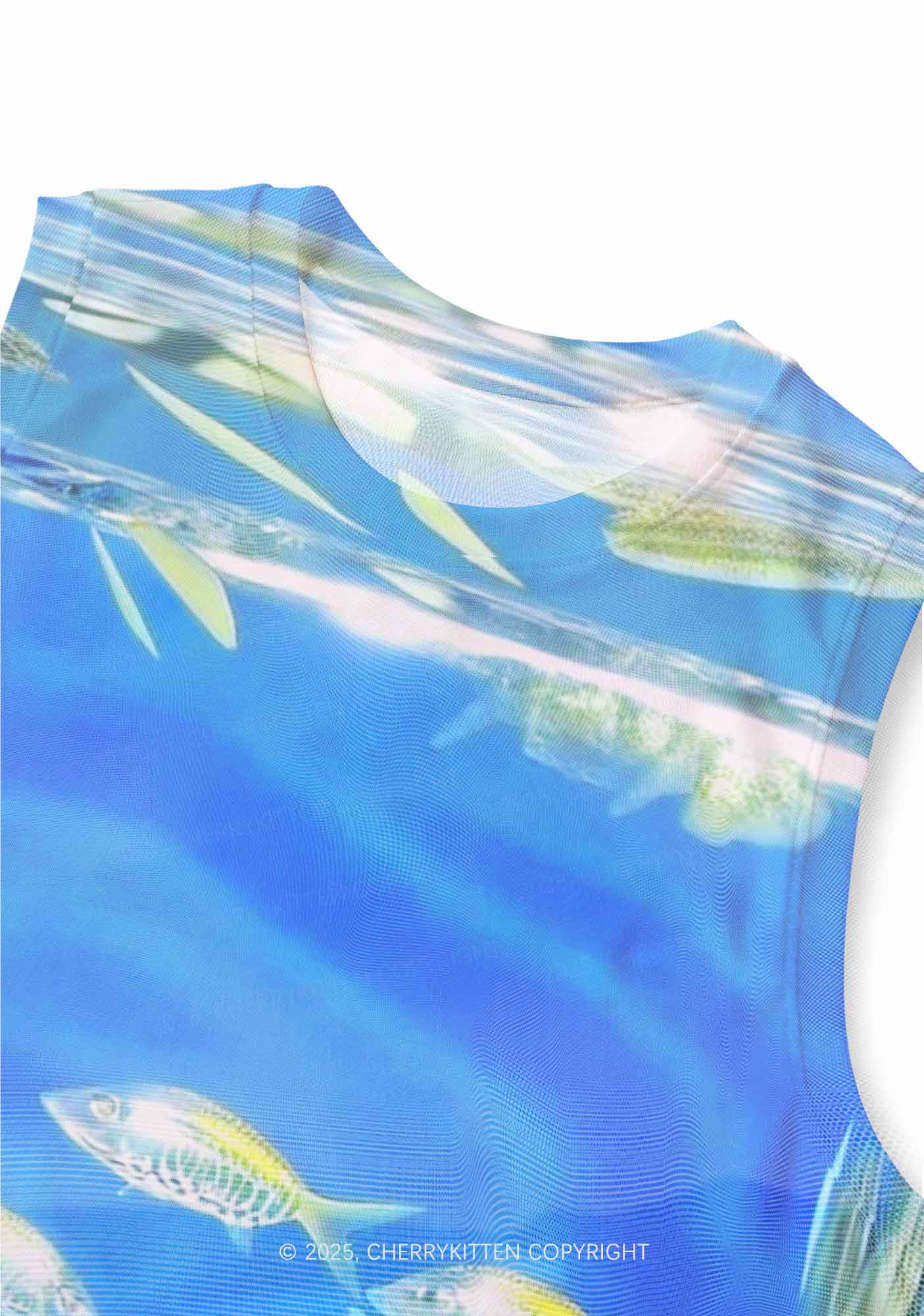 Undersea Fish Y2K Mesh Muscle Tank Cherrykitten - Image 3