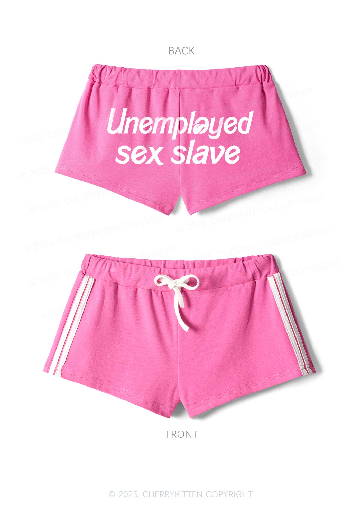 Unemployed Sx Slave Y2K Drawstring Mini Shorts Cherrykitten - Image 3