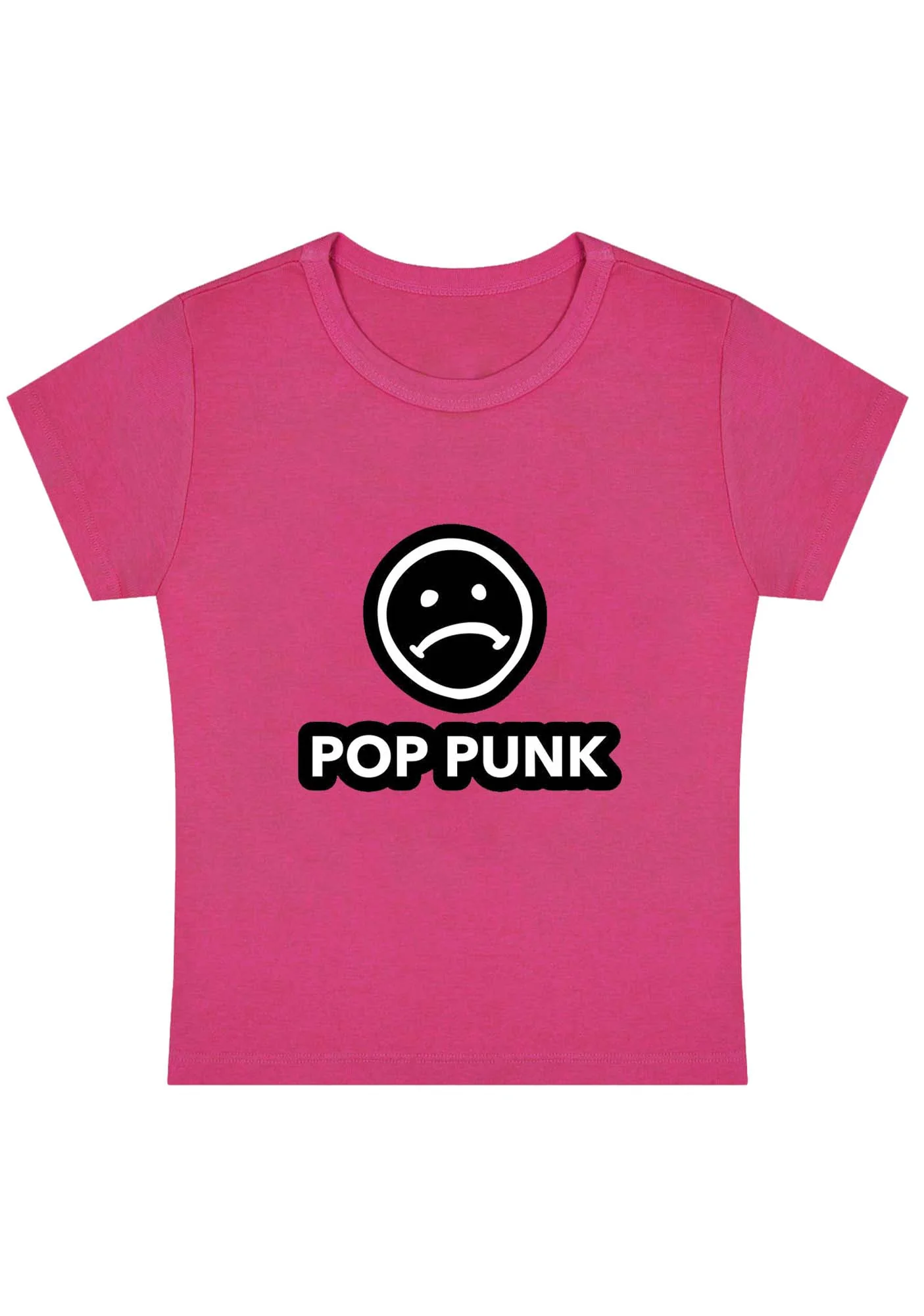 Unhappy Pop Punk Y2K Baby Tee - Image 5