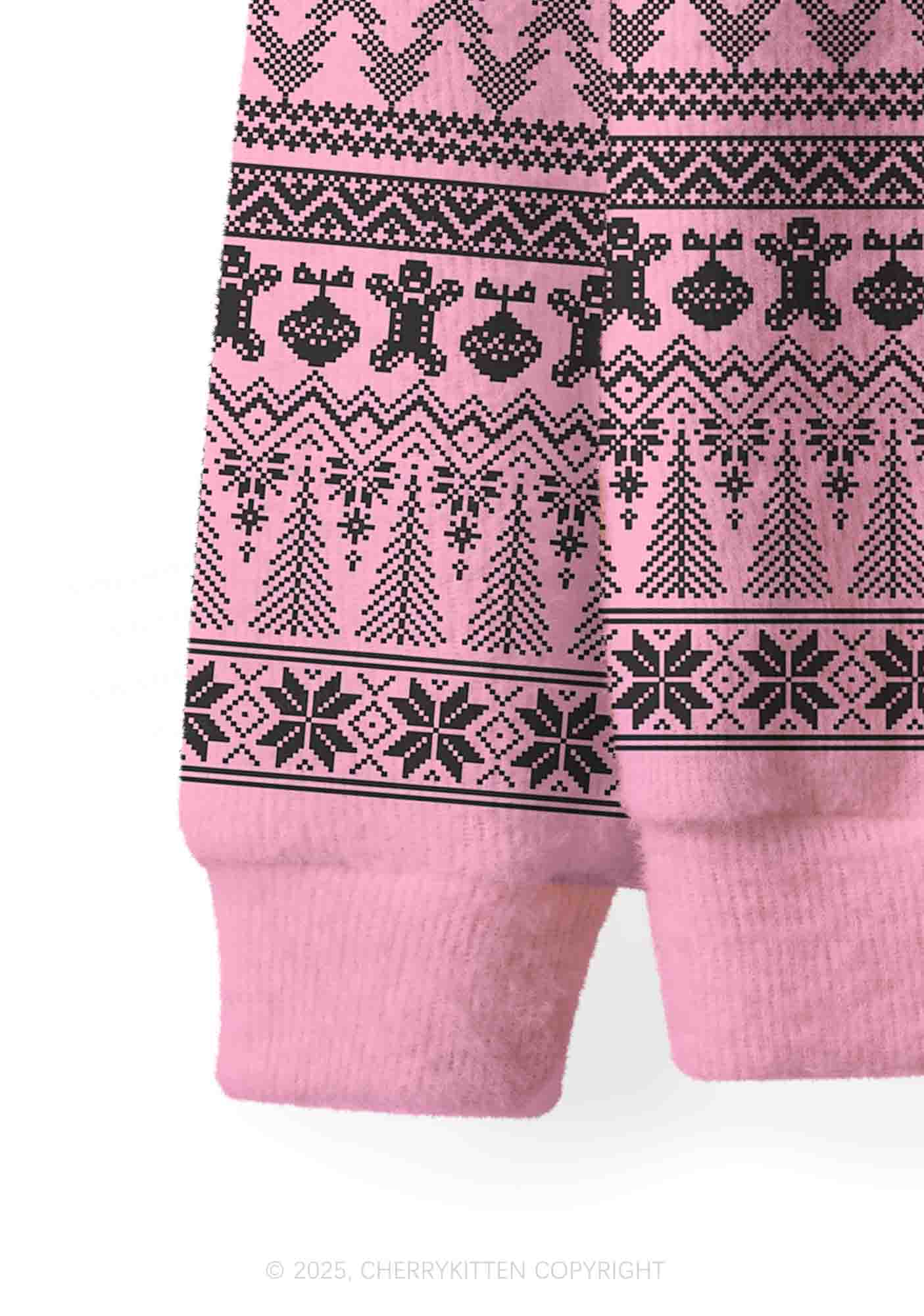 Unicorn Alpha Male Y2K Christmas Cardigan Knit Sweatshirt Cherrykitten - Image 4
