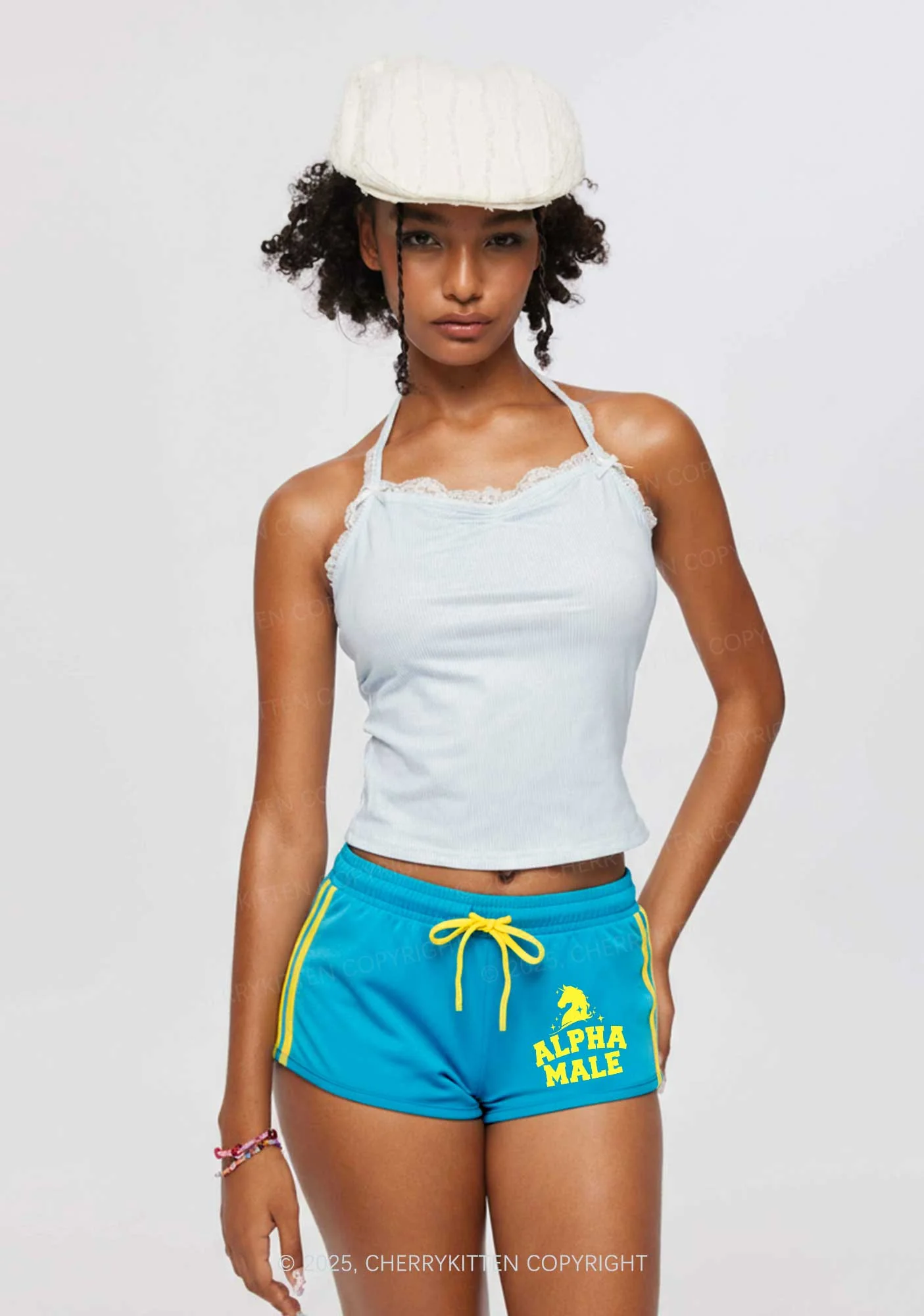 Unicorn Alpha Male Y2K Drawstring Mini Shorts Cherrykitten - Image 2