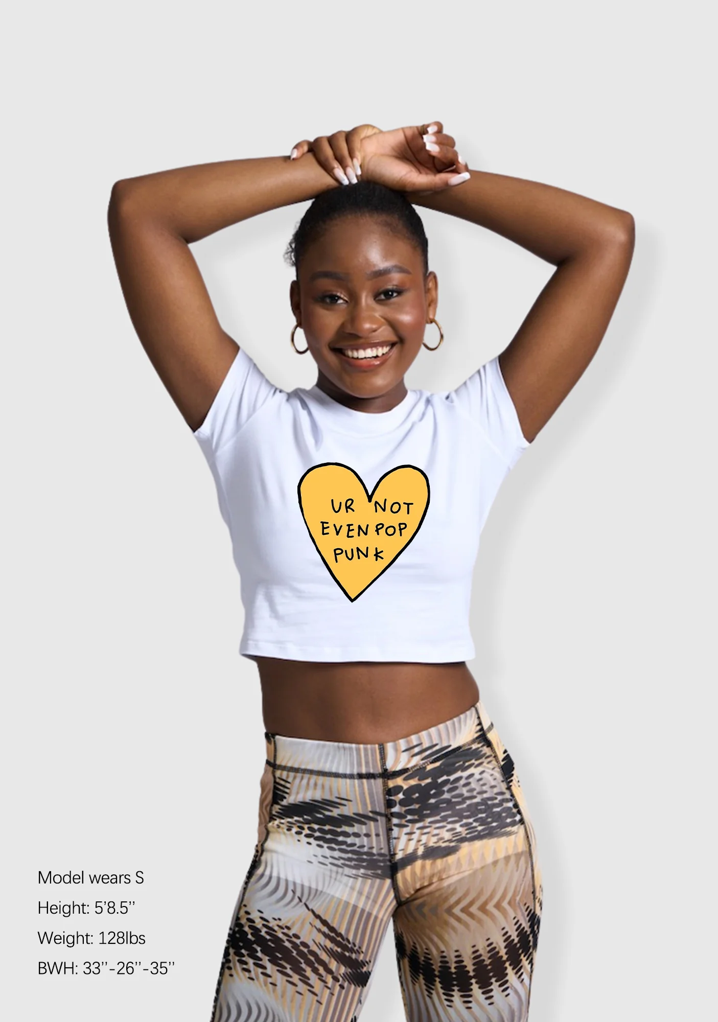 Ur Not Even Pop Punk Heart Y2K Baby Tee - Image 2
