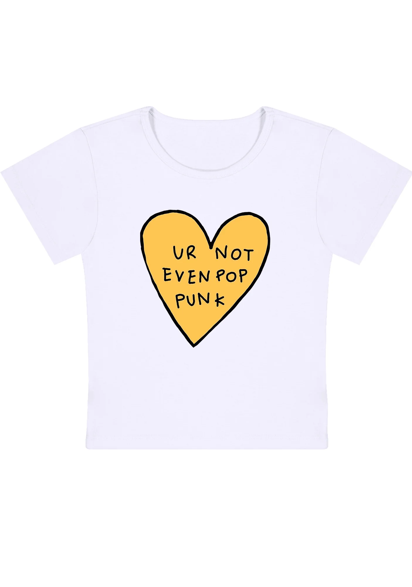 Ur Not Even Pop Punk Heart Y2K Baby Tee - Image 3