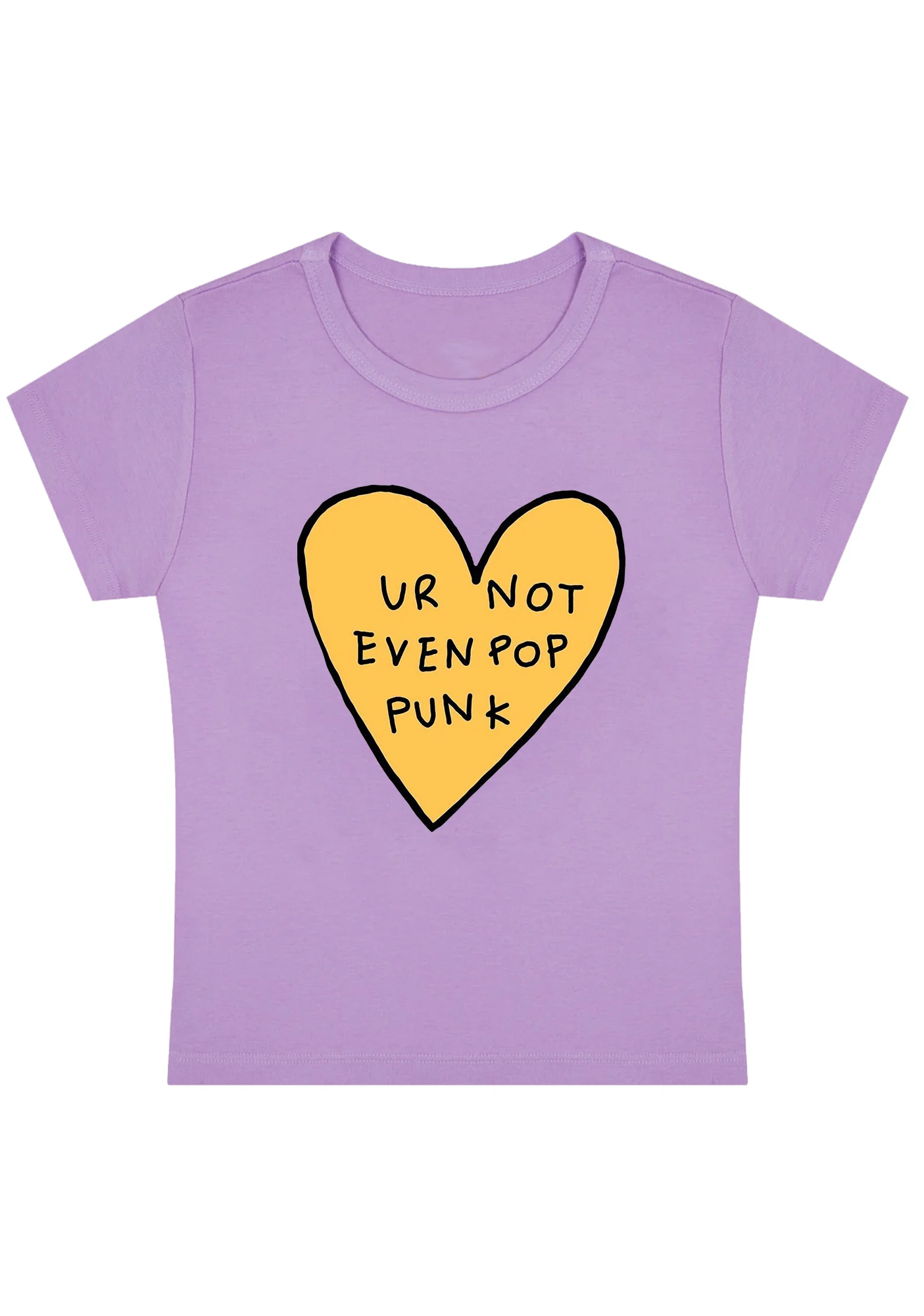 Ur Not Even Pop Punk Heart Y2K Baby Tee - Image 4