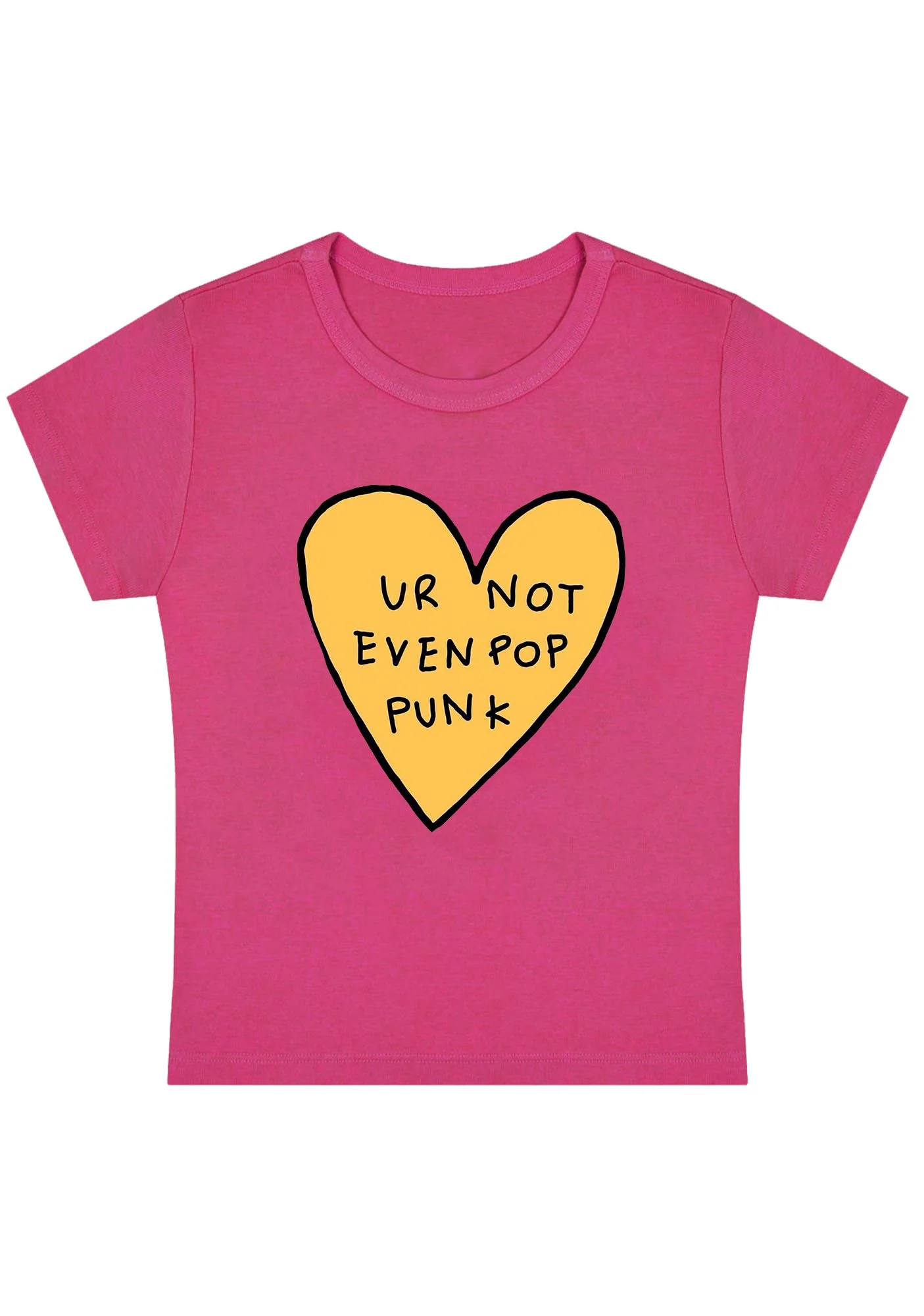 Ur Not Even Pop Punk Heart Y2K Baby Tee - Image 5
