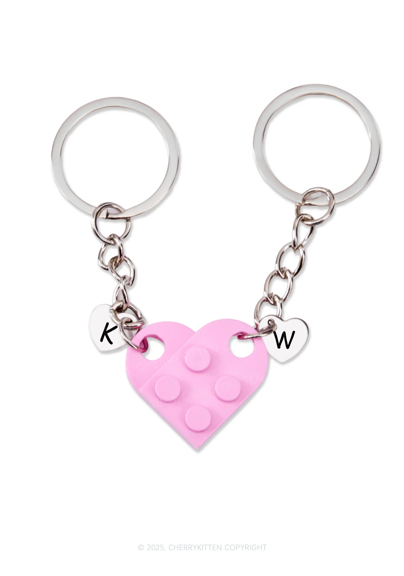 Valentine's Day Custom Love Building Block Y2K Keychain Cherrykitten - Image 2