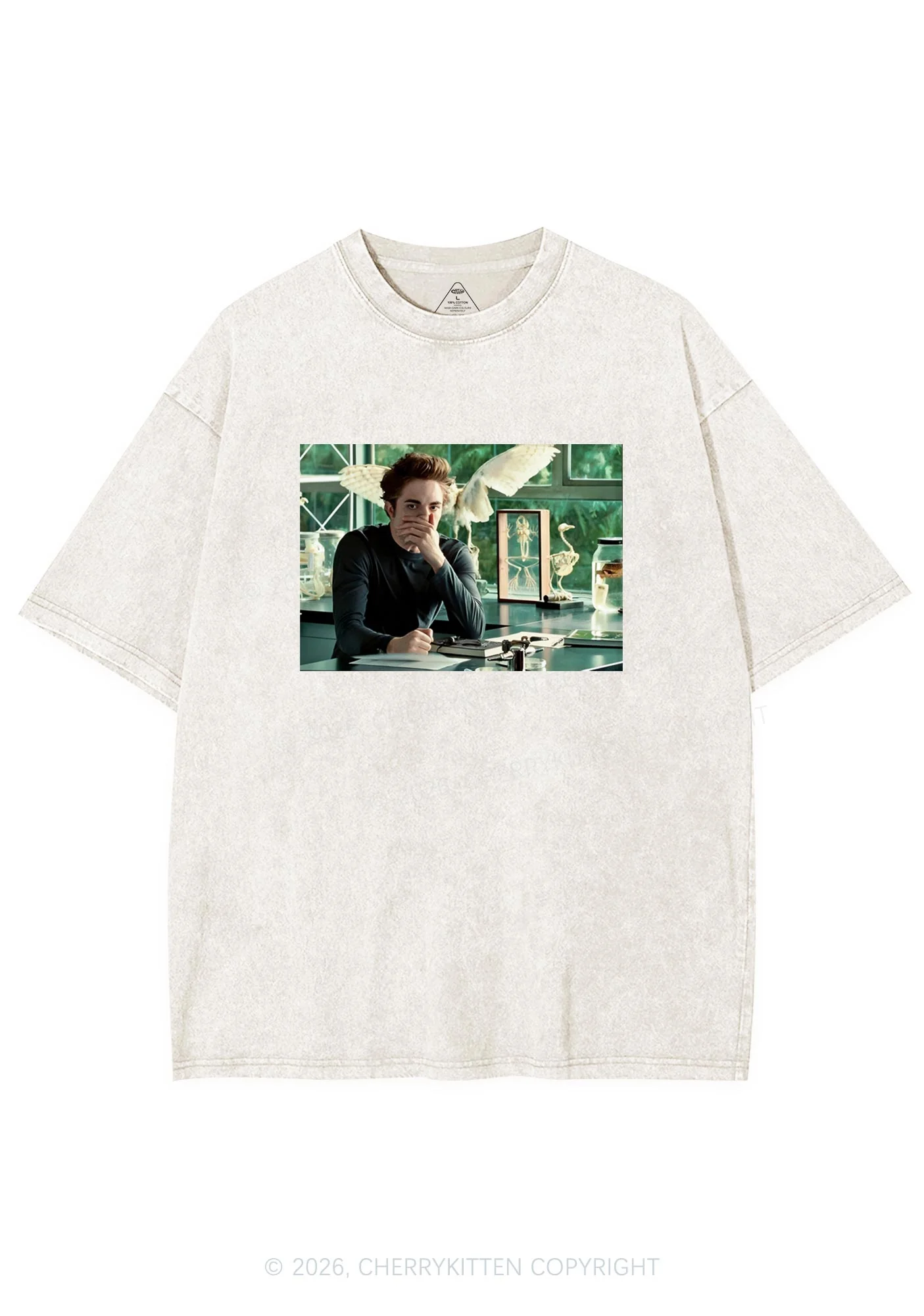 Vampire Boy Y2K Shirts Washed Tee Cherrykitten - Image 3