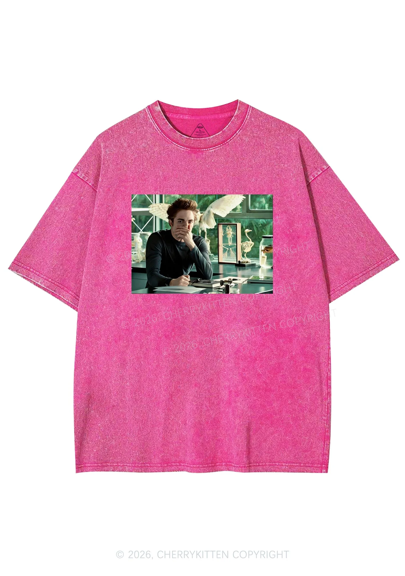 Vampire Boy Y2K Shirts Washed Tee Cherrykitten - Image 4