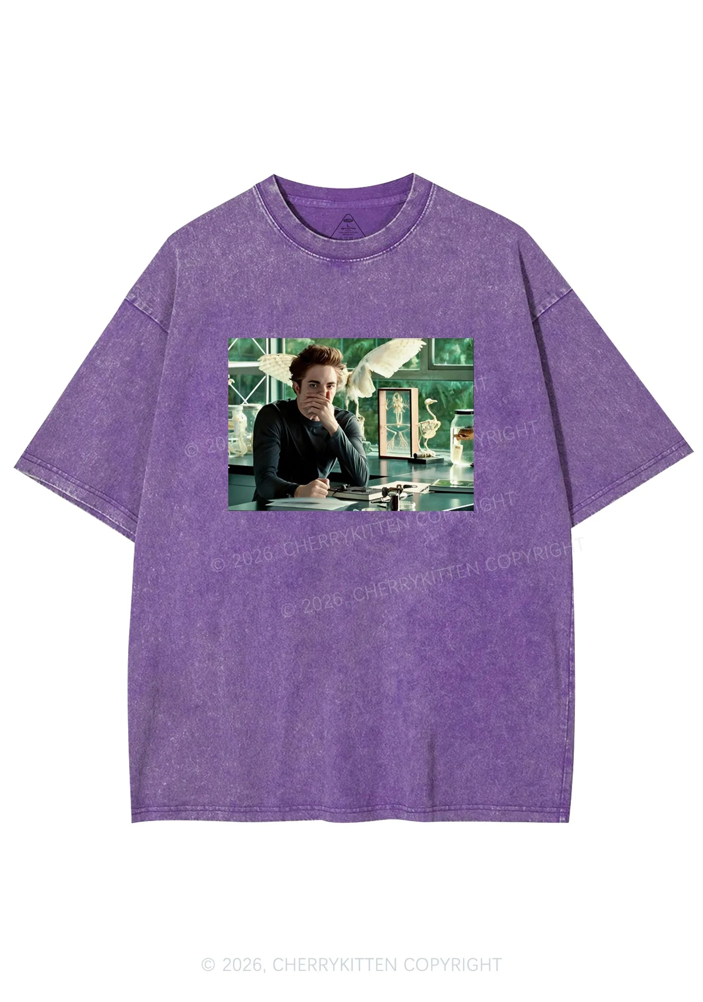 Vampire Boy Y2K Shirts Washed Tee Cherrykitten - Image 5