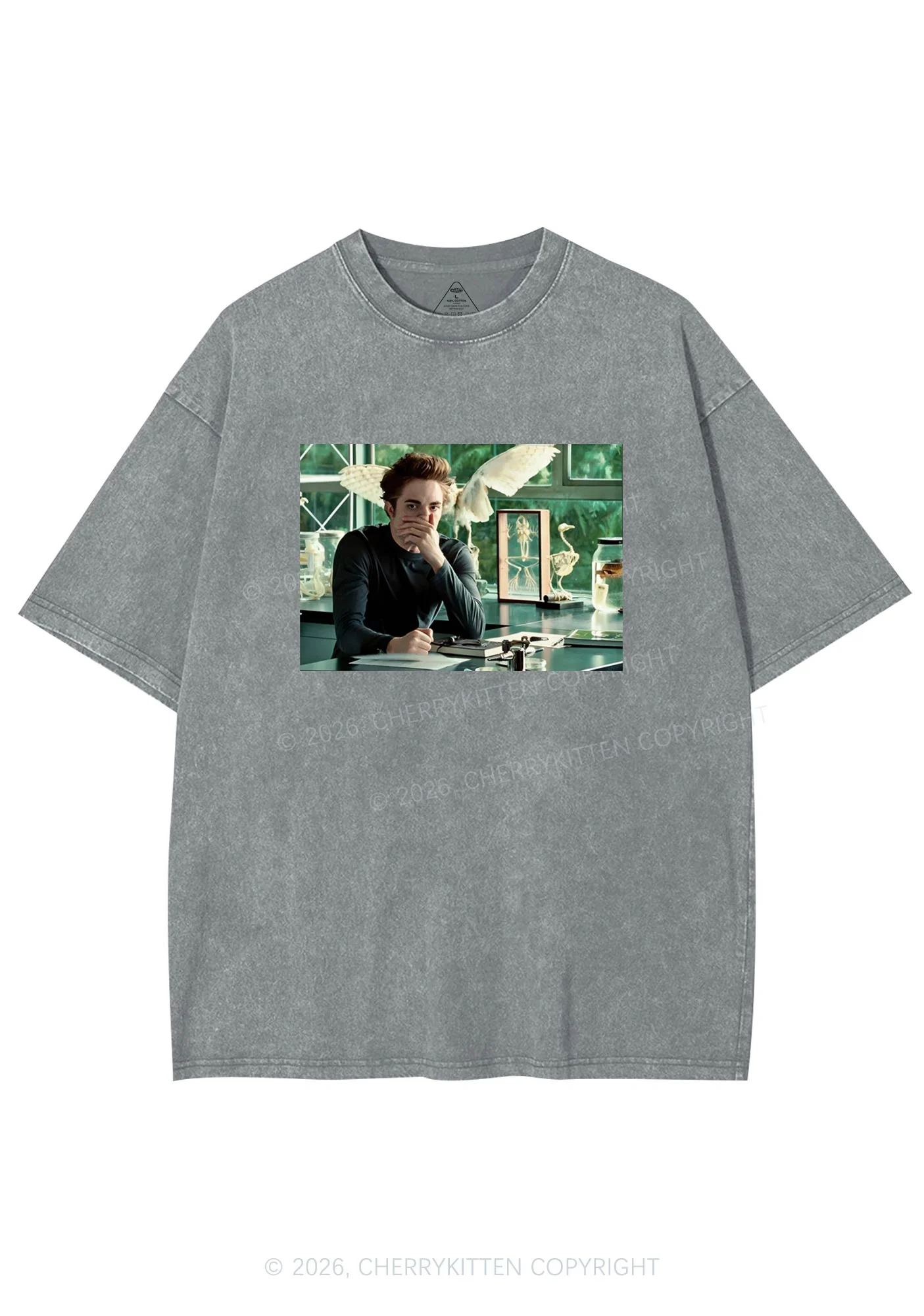 Vampire Boy Y2K Shirts Washed Tee Cherrykitten - Image 7