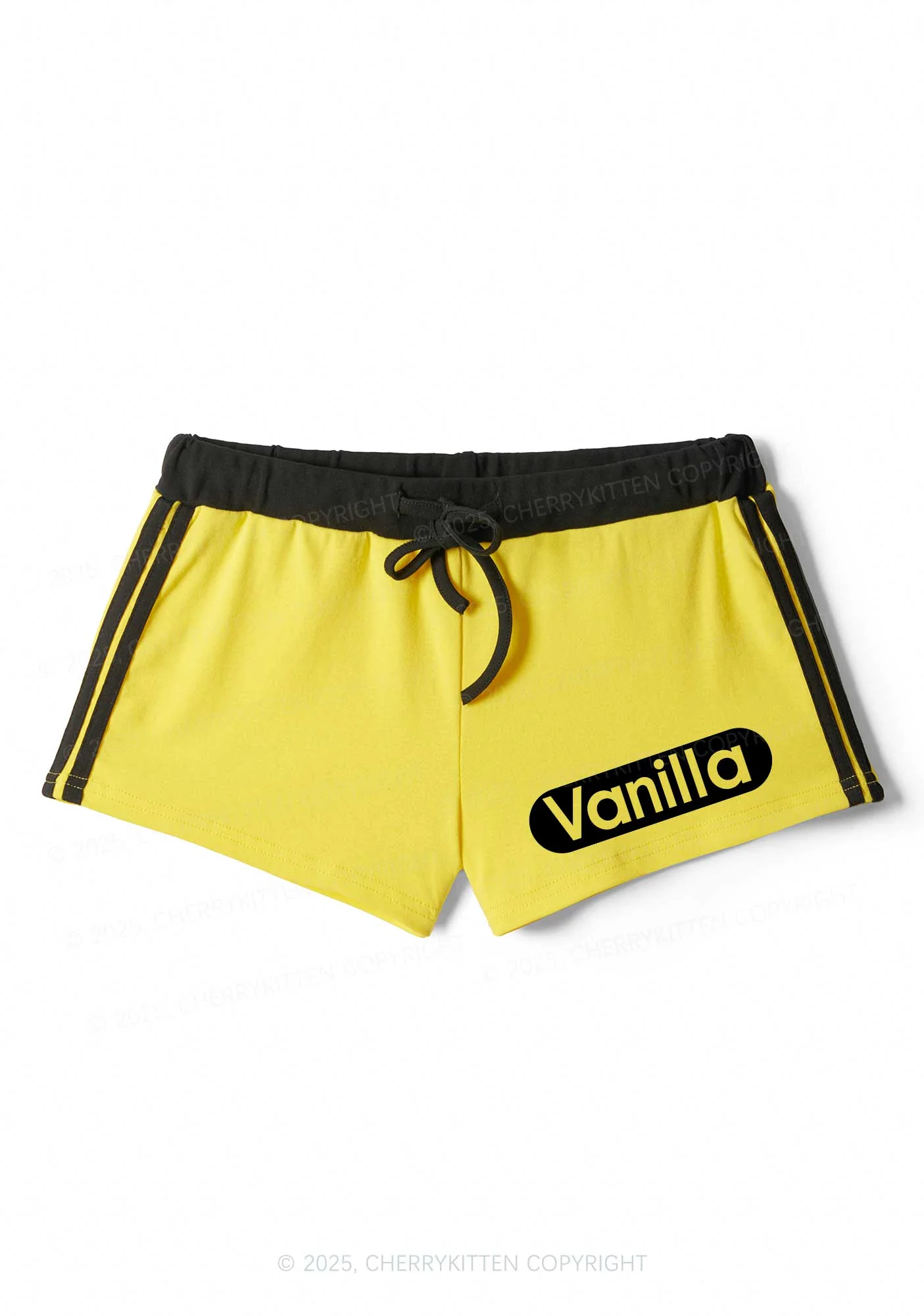 Vanilla Y2K Drawstring Mini Shorts Cherrykitten - Image 3