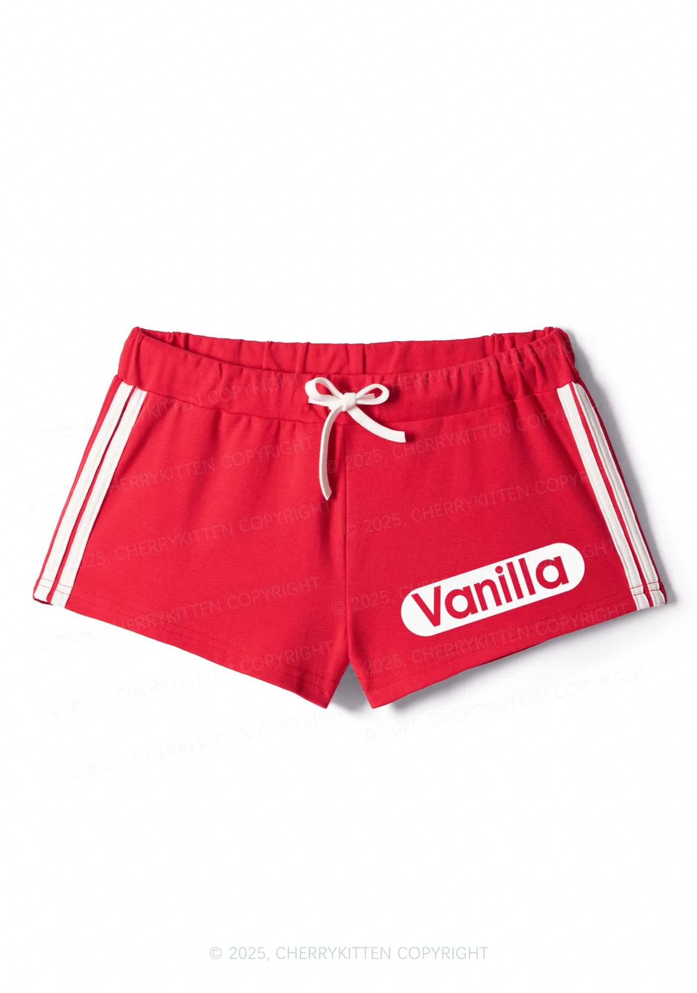 Vanilla Y2K Drawstring Mini Shorts Cherrykitten - Image 4