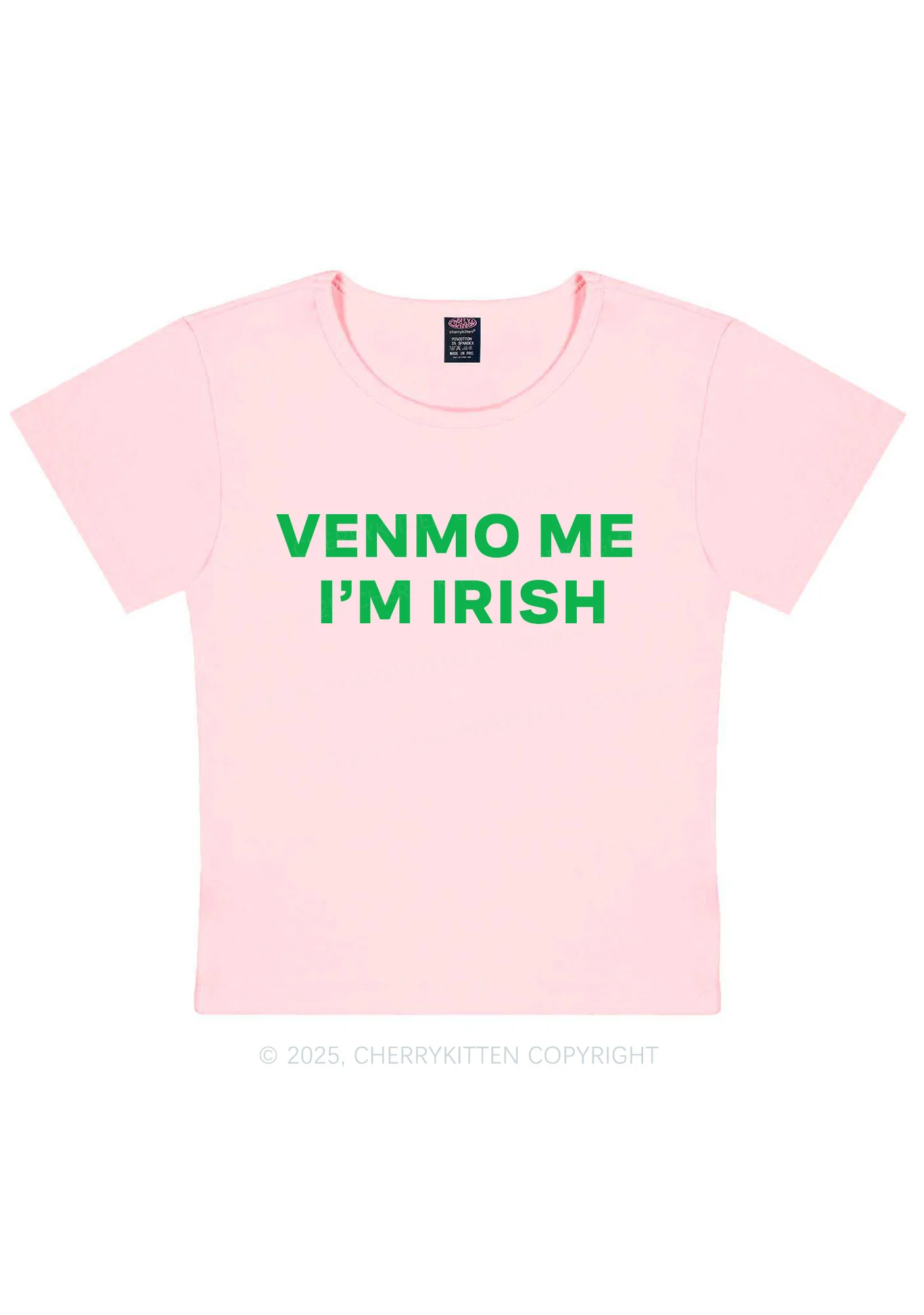 Venmo Me Im Irish St Patricks Y2K Baby Tee Cherrykitten - Image 11