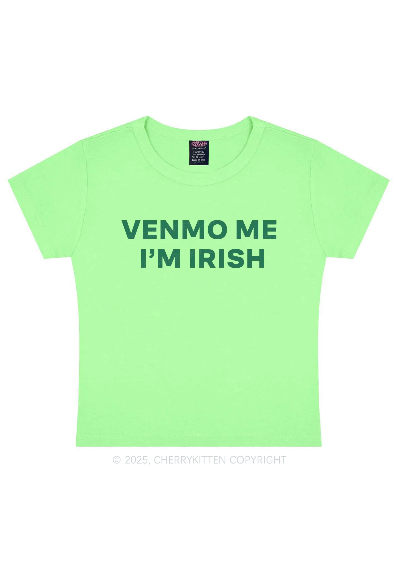 Venmo Me Im Irish St Patricks Y2K Baby Tee Cherrykitten - Image 12