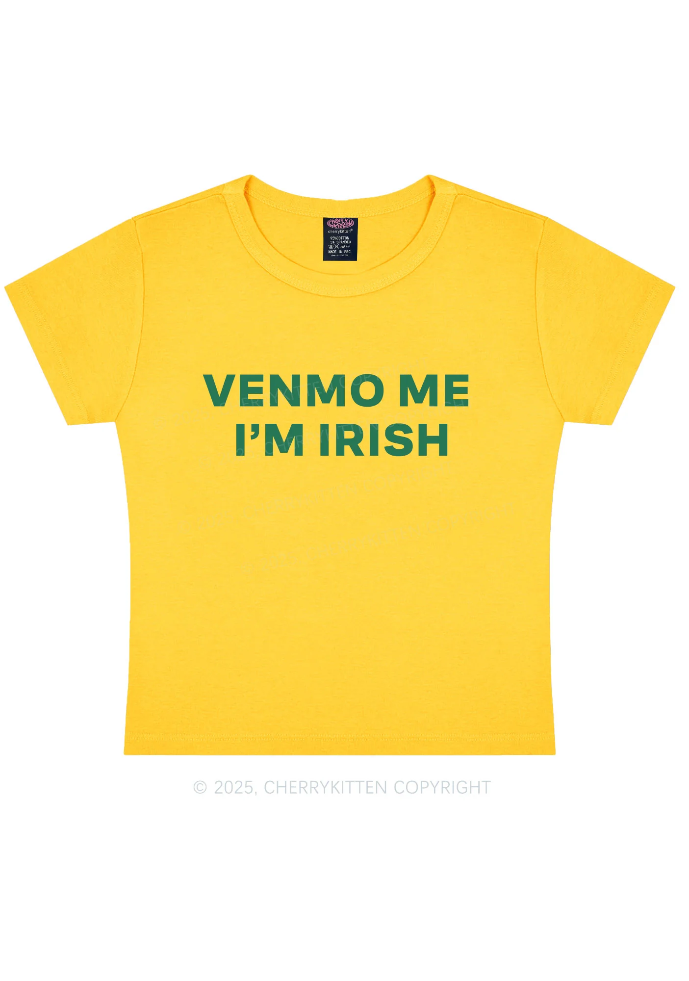 Venmo Me Im Irish St Patricks Y2K Baby Tee Cherrykitten - Image 5