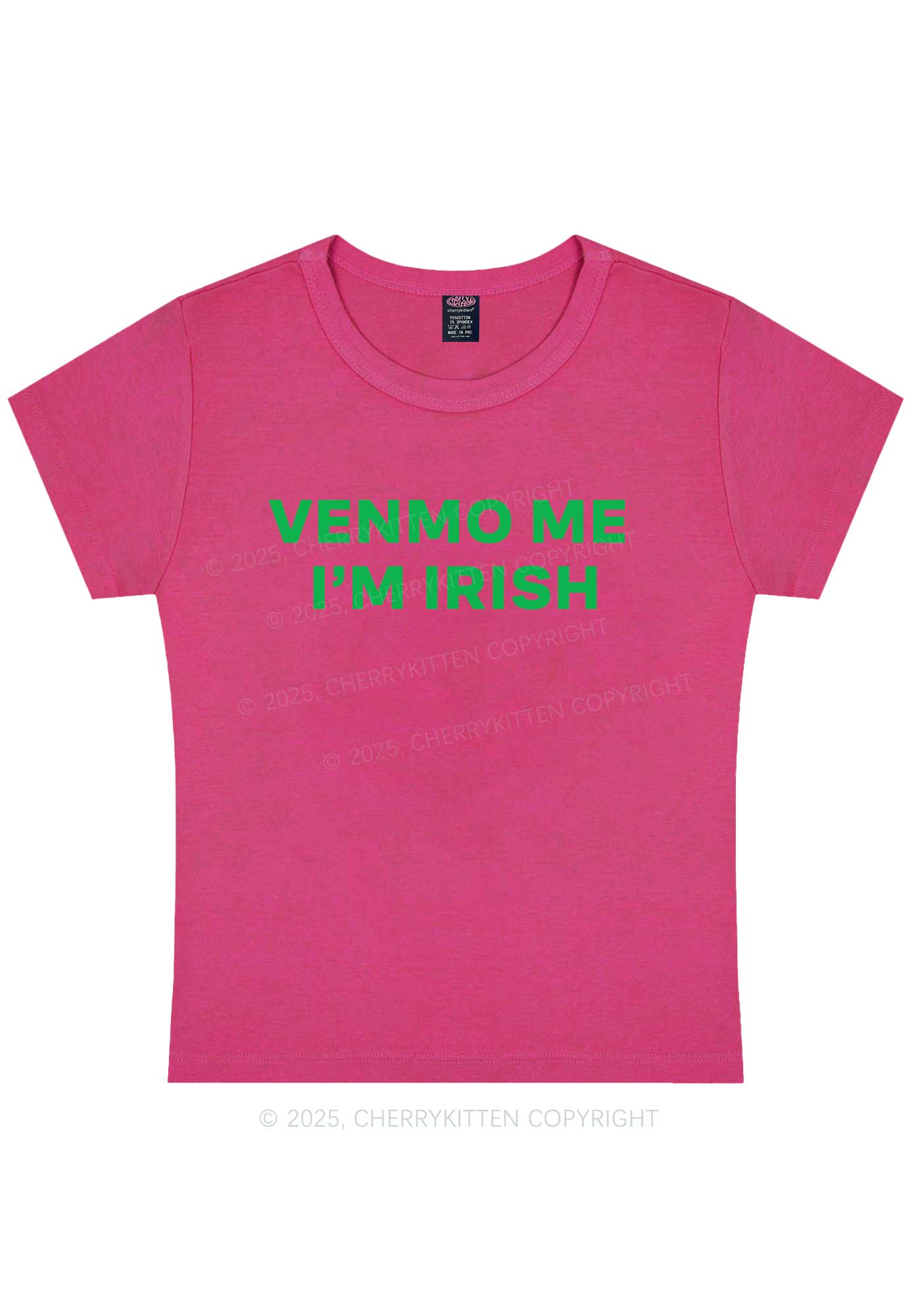 Venmo Me Im Irish St Patricks Y2K Baby Tee Cherrykitten - Image 7