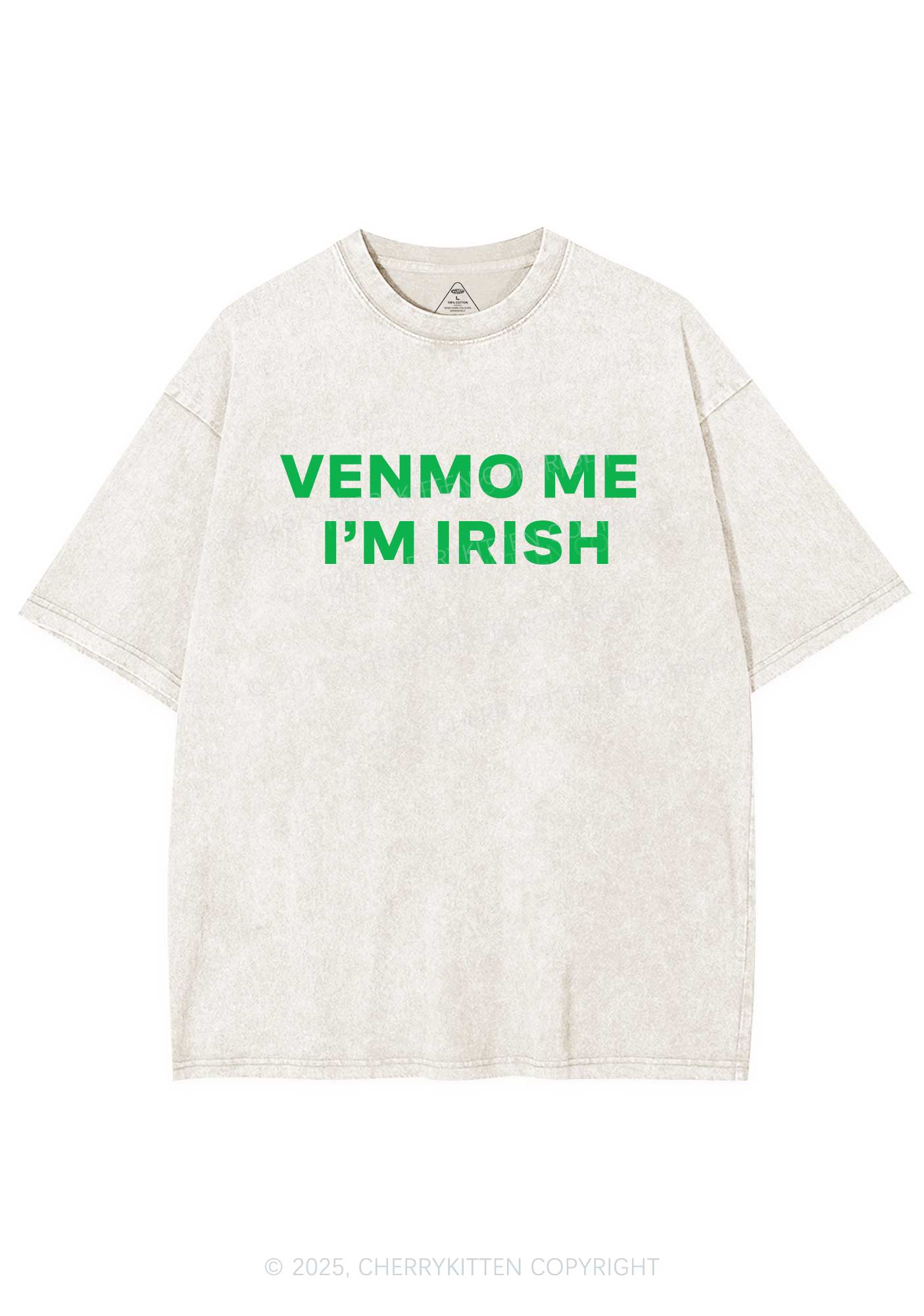 Venmo Me Im Irish St Patricks Y2K Shirts Washed Tee Cherrykitten - Image 4
