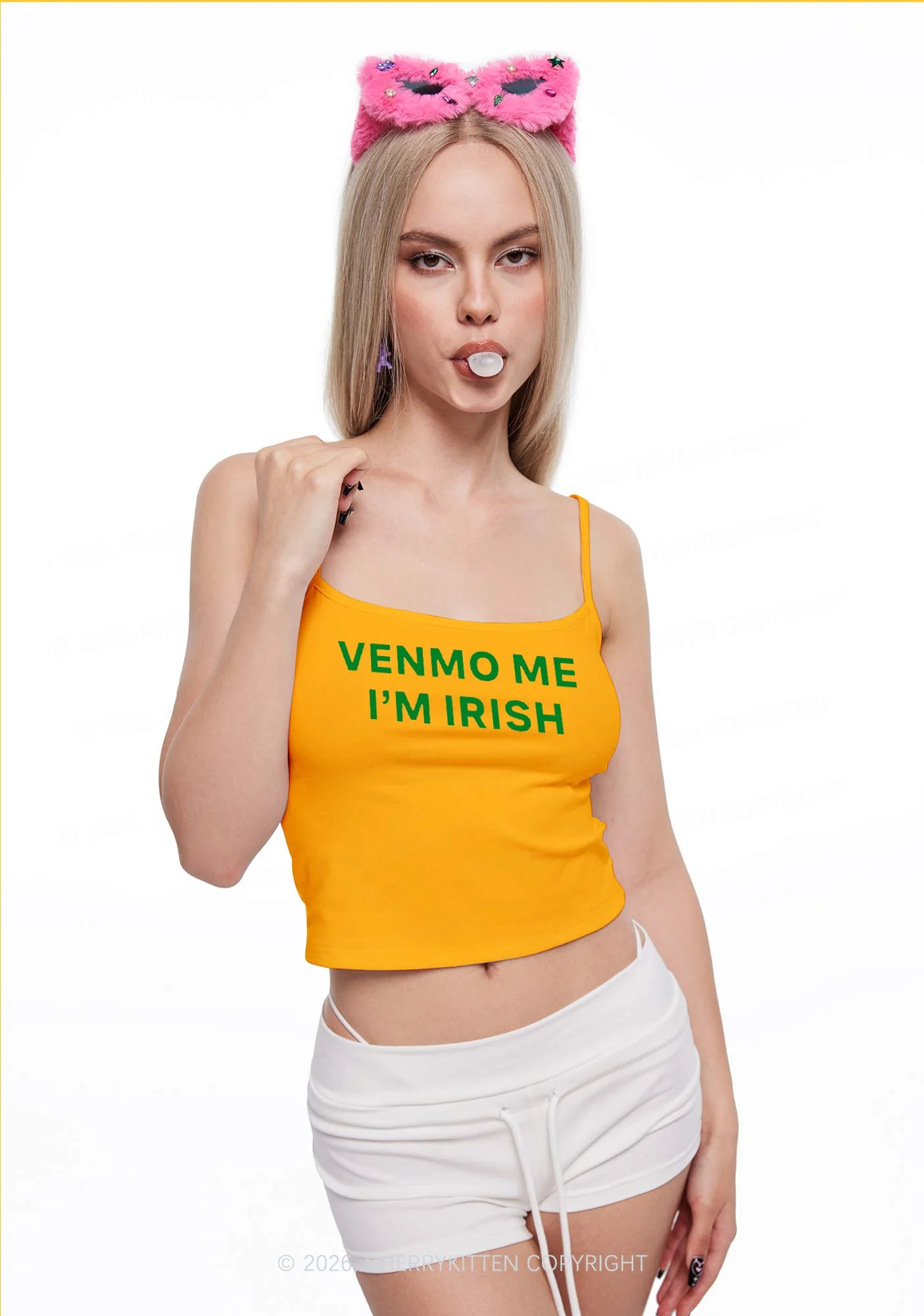 Venmo Me Im Irish St Patricks Y2K Spaghetti Strap Cami Cherrykitten - Image 2