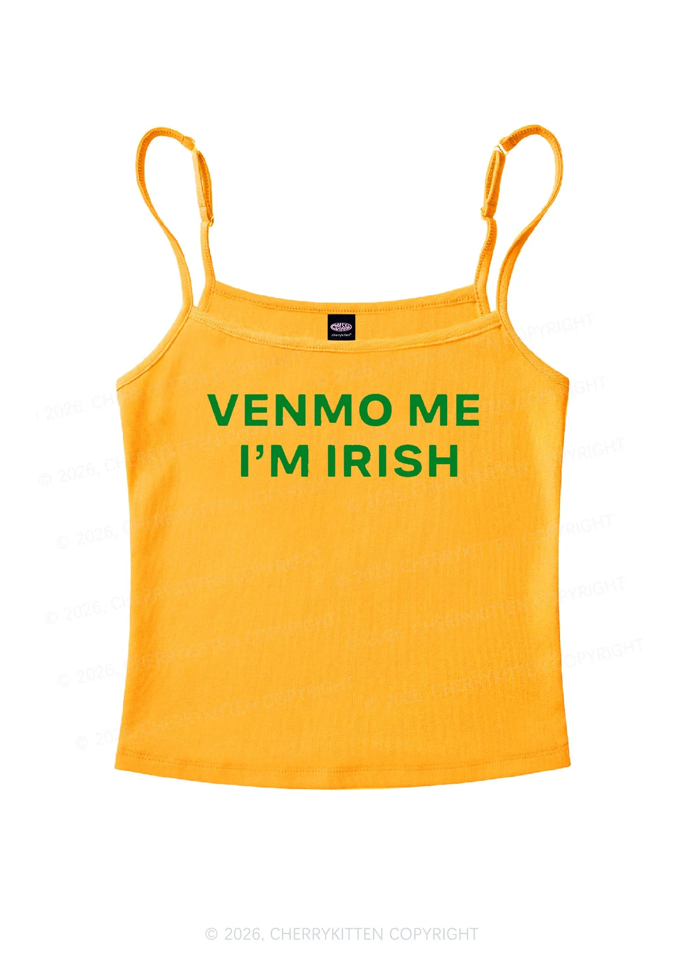 Venmo Me Im Irish St Patricks Y2K Spaghetti Strap Cami Cherrykitten - Image 6