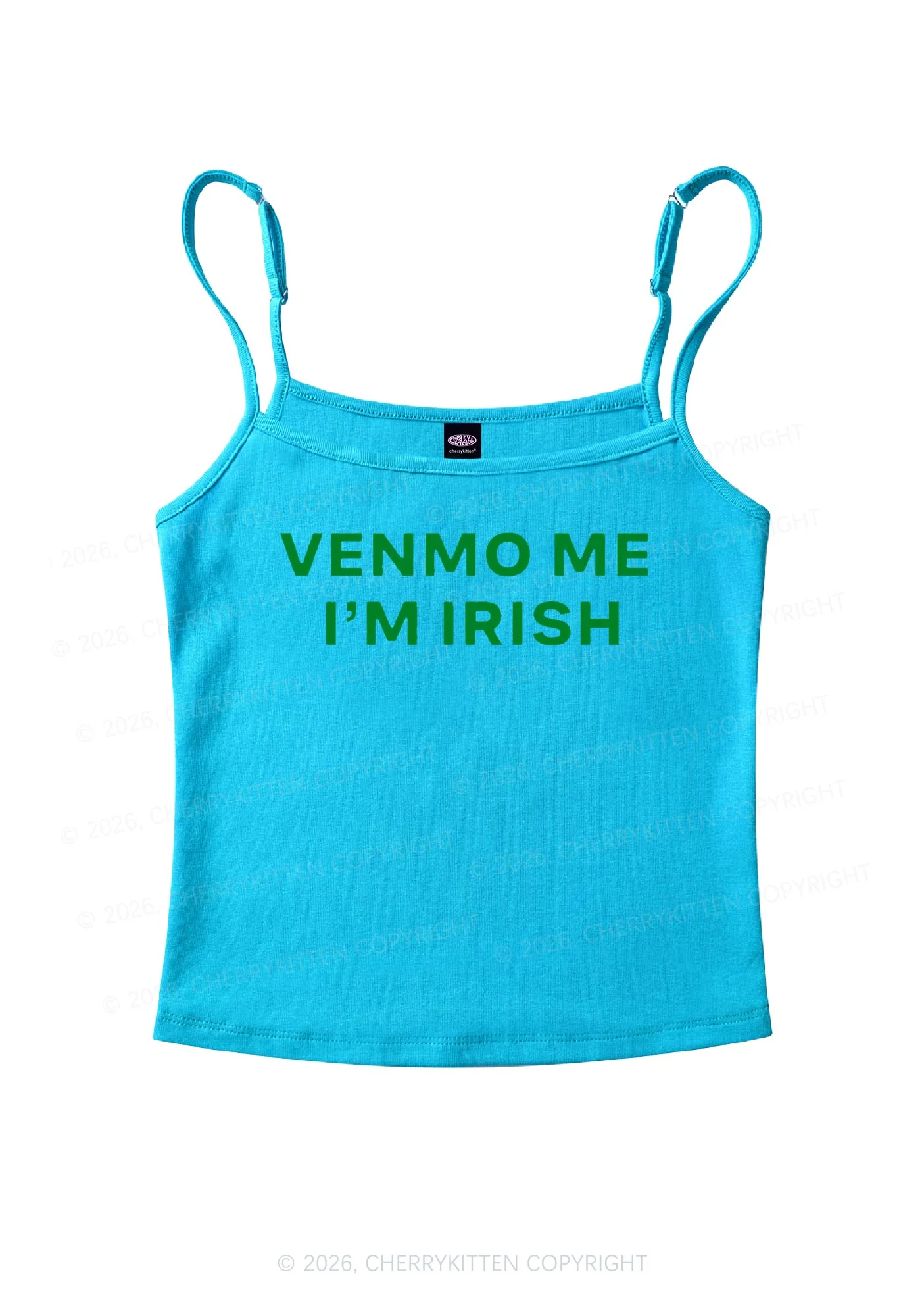 Venmo Me Im Irish St Patricks Y2K Spaghetti Strap Cami Cherrykitten - Image 7