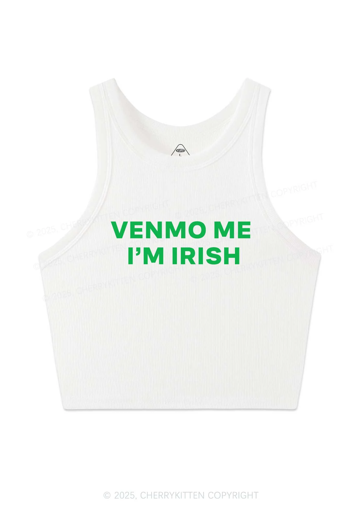 Venmo Me Im Irish Y2K Crop Tank Top Cherrykitten - Image 4