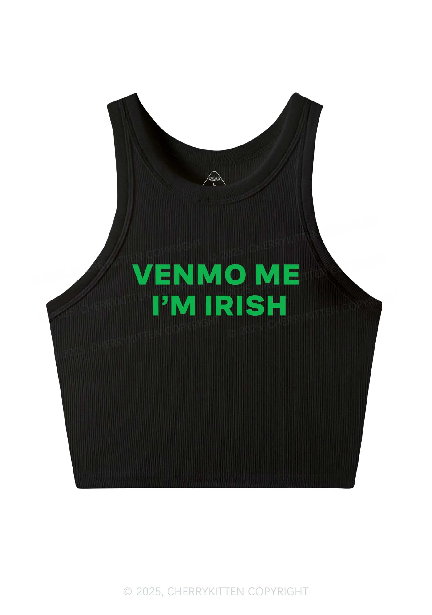 Venmo Me Im Irish Y2K Crop Tank Top Cherrykitten - Image 5
