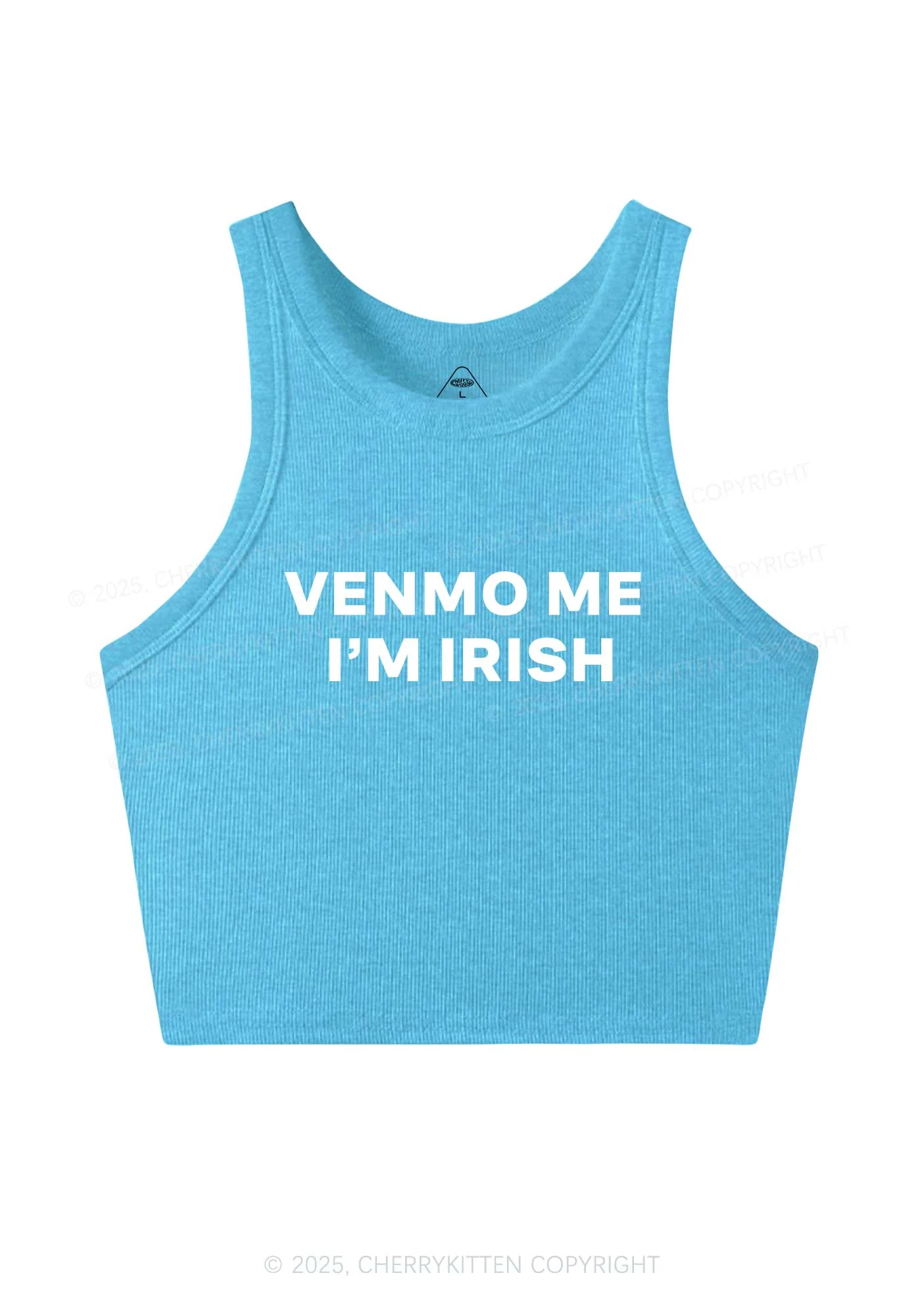 Venmo Me Im Irish Y2K Crop Tank Top Cherrykitten - Image 7