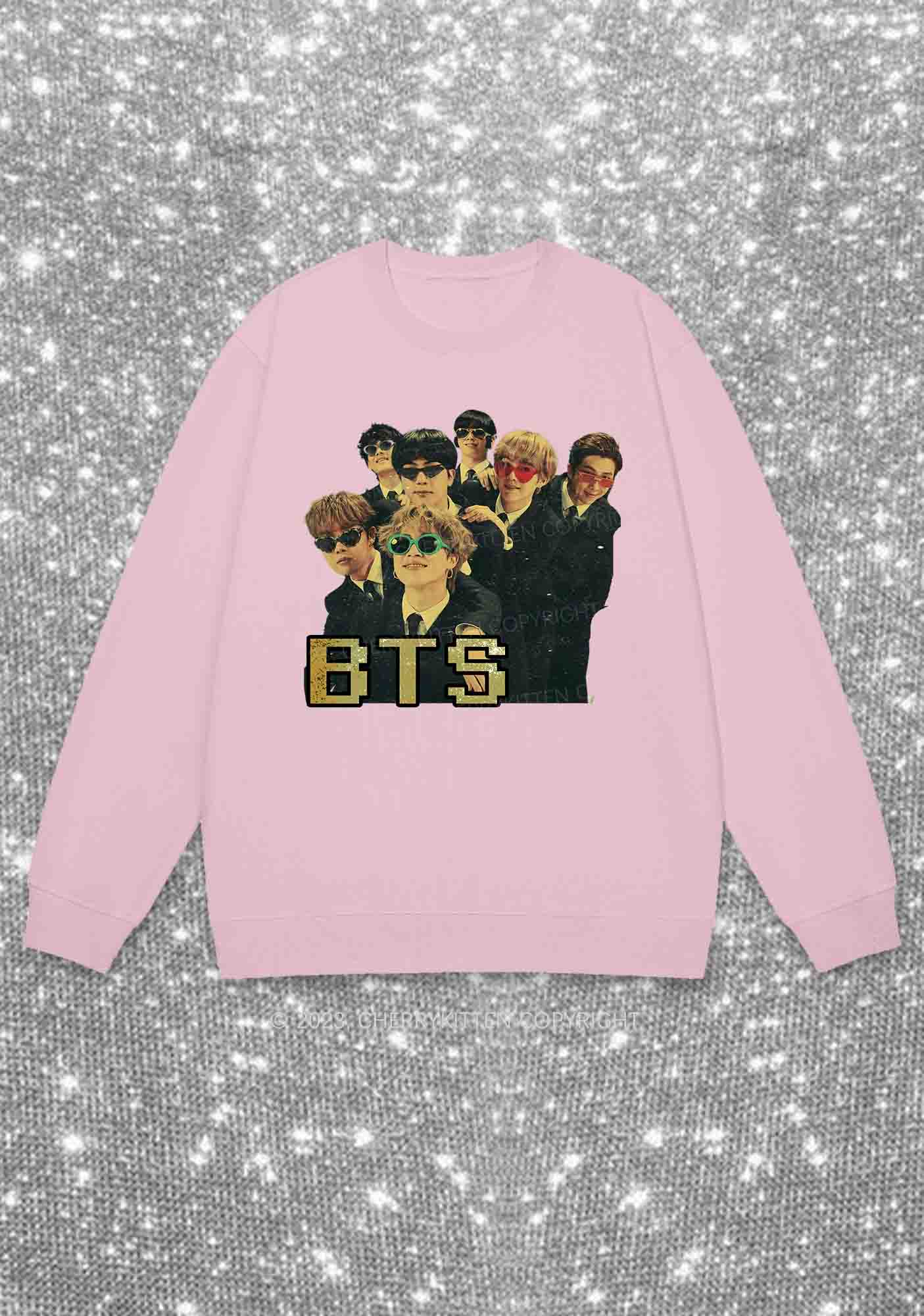 Vintage Bangtan Boys Kpop Y2K Sweatshirt Cherrykitten - Image 5