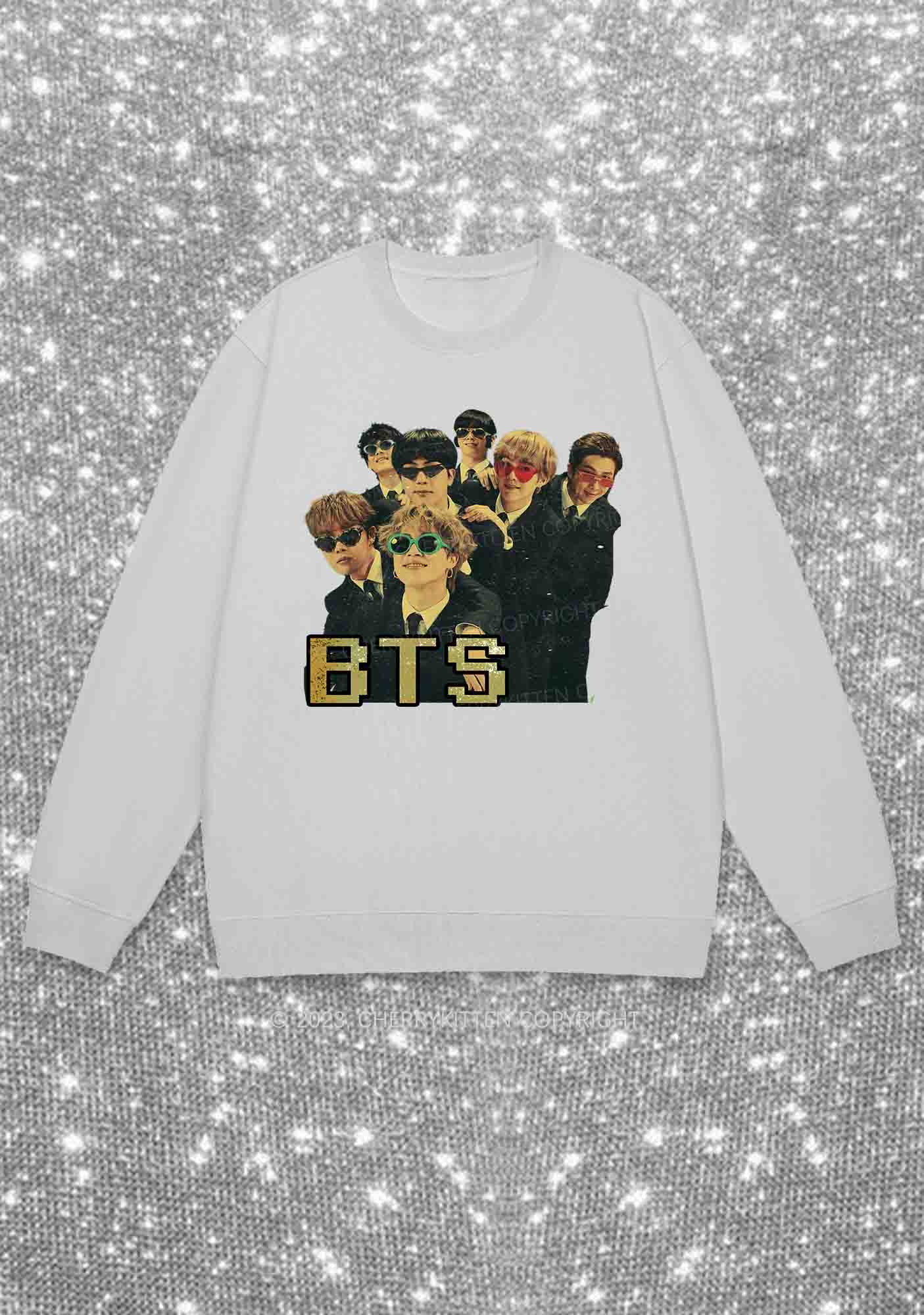 Vintage Bangtan Boys Kpop Y2K Sweatshirt Cherrykitten - Image 6