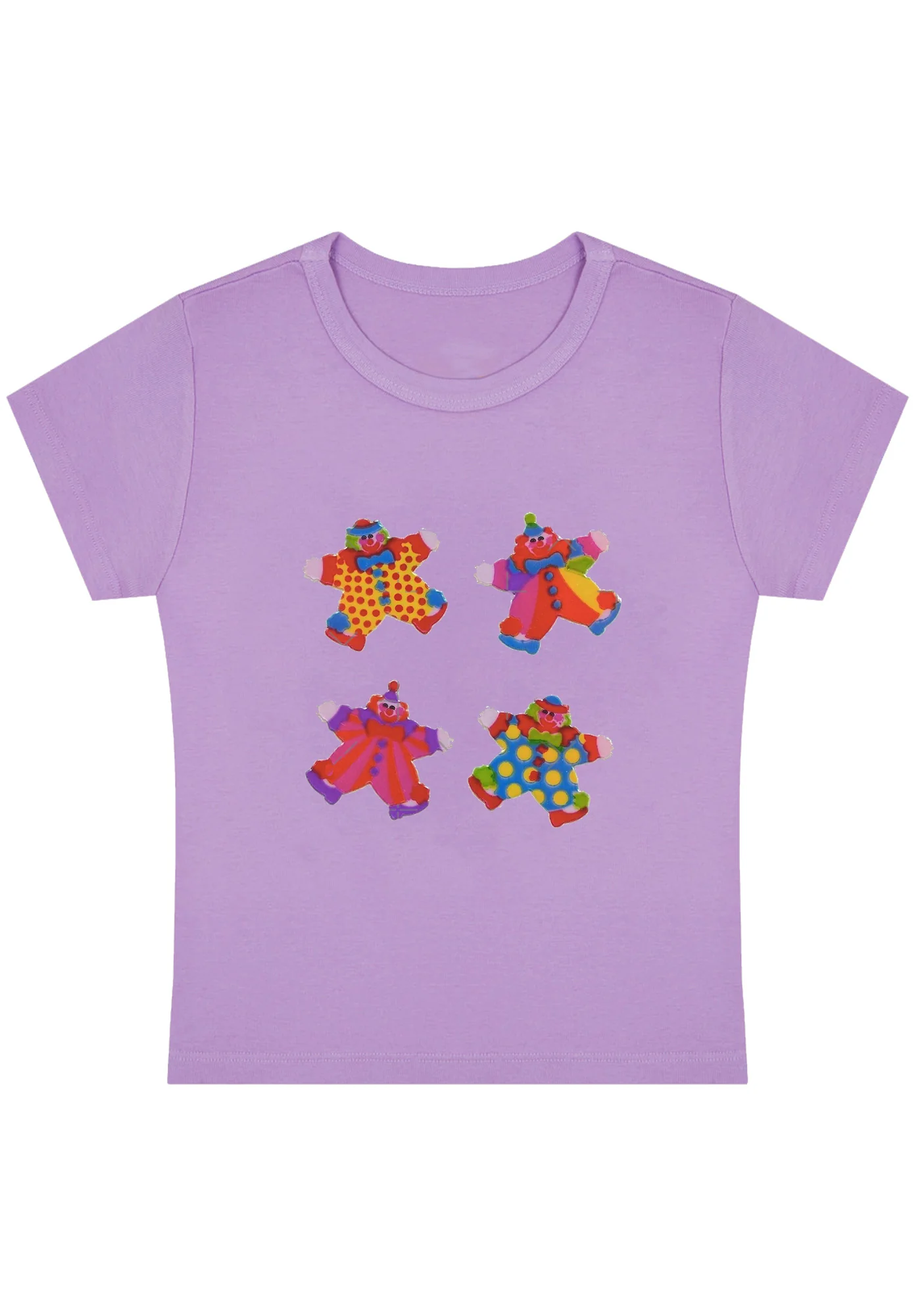 Vintage Circus Clowns Y2K Baby Tee - Image 3