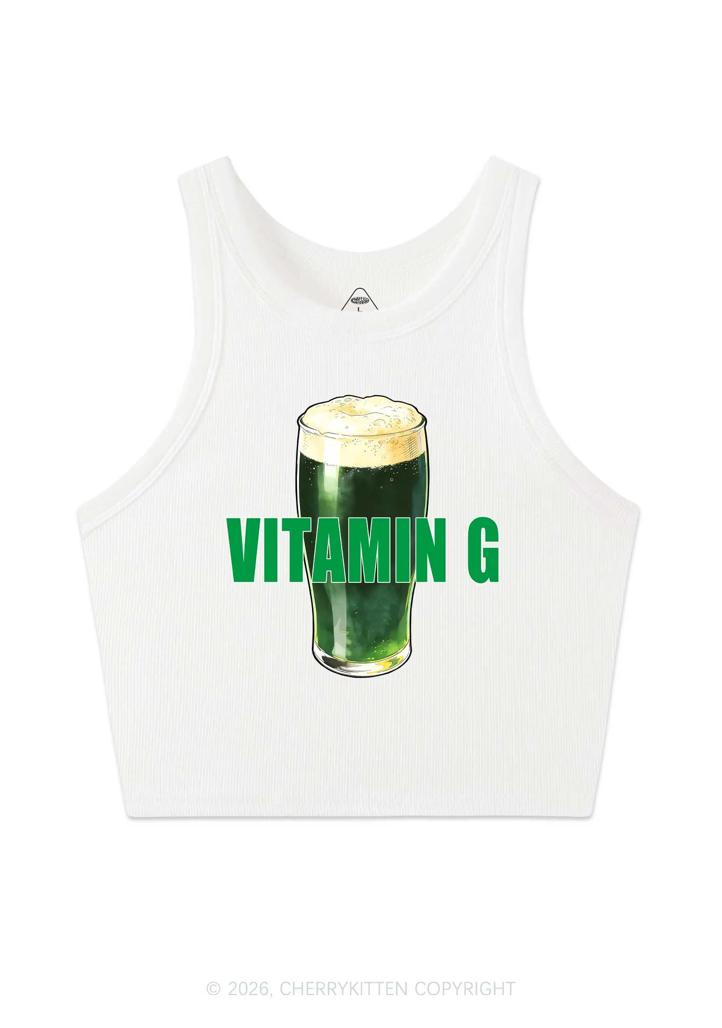 Vitamin G St Patricks Y2K Crop Tank Top Cherrykitten - Image 4