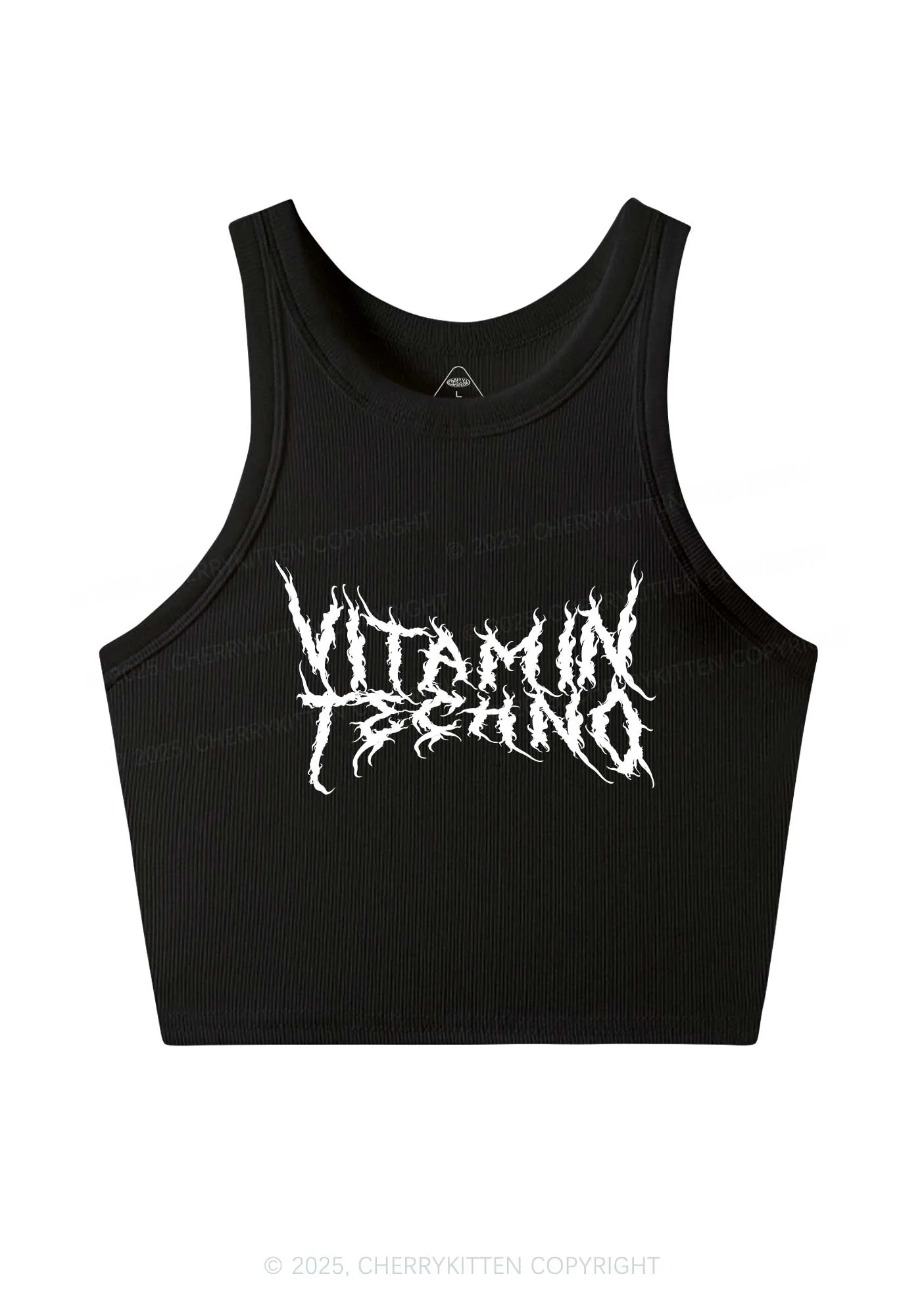Vitamin Techno Y2K Crop Tank Top Cherrykitten - Image 3