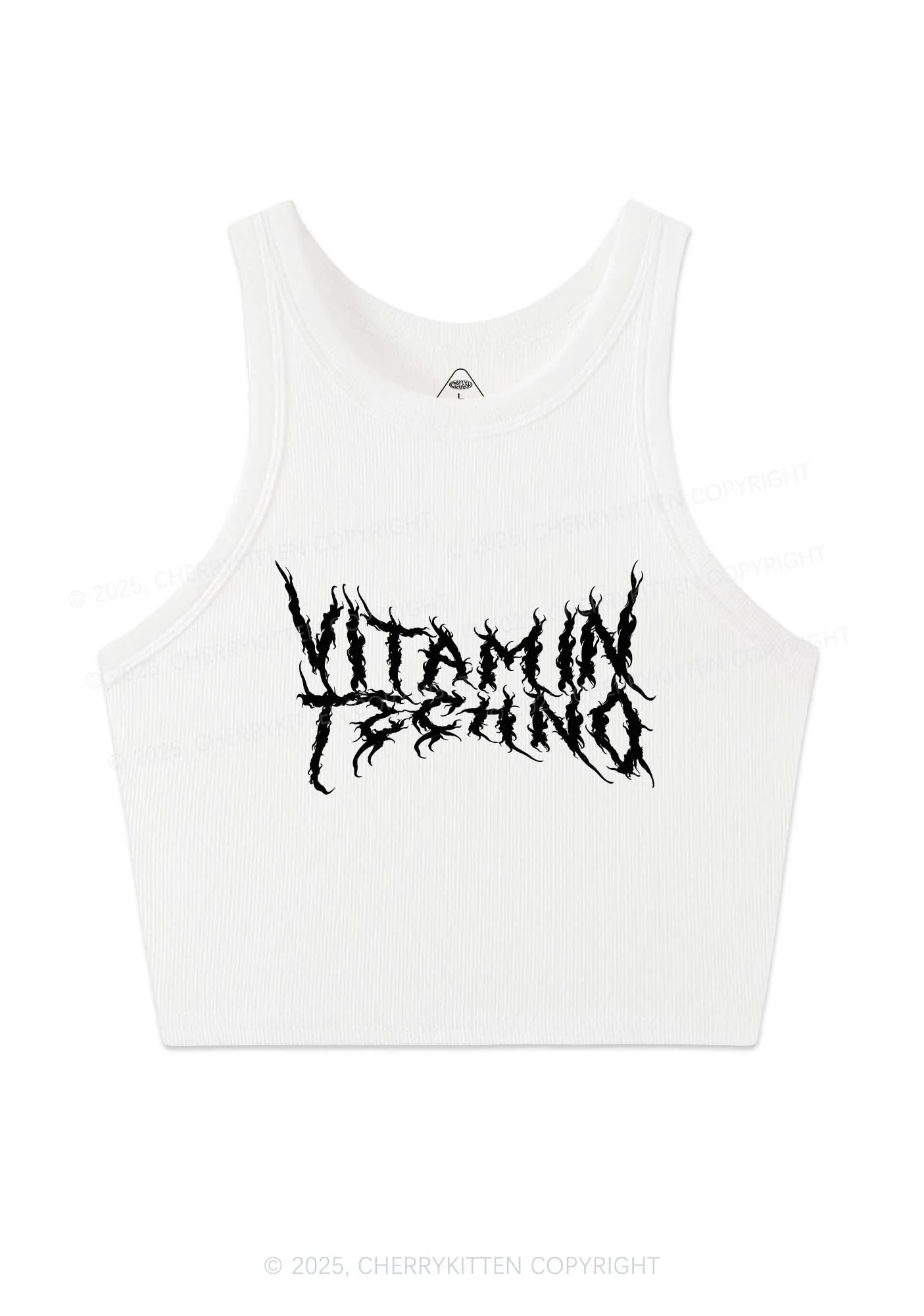 Vitamin Techno Y2K Crop Tank Top Cherrykitten - Image 4