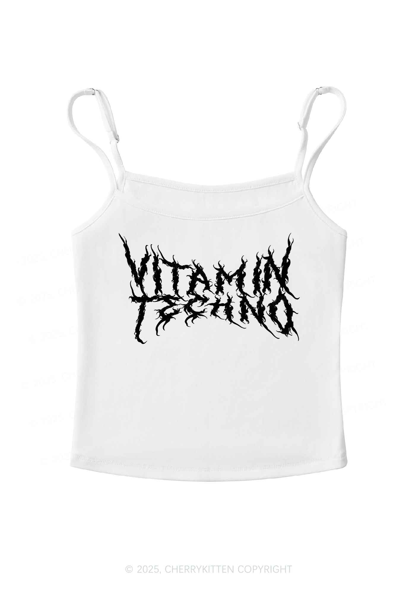 Vitamin Techno Y2K Spaghetti Strap Cami Cherrykitten - Image 4