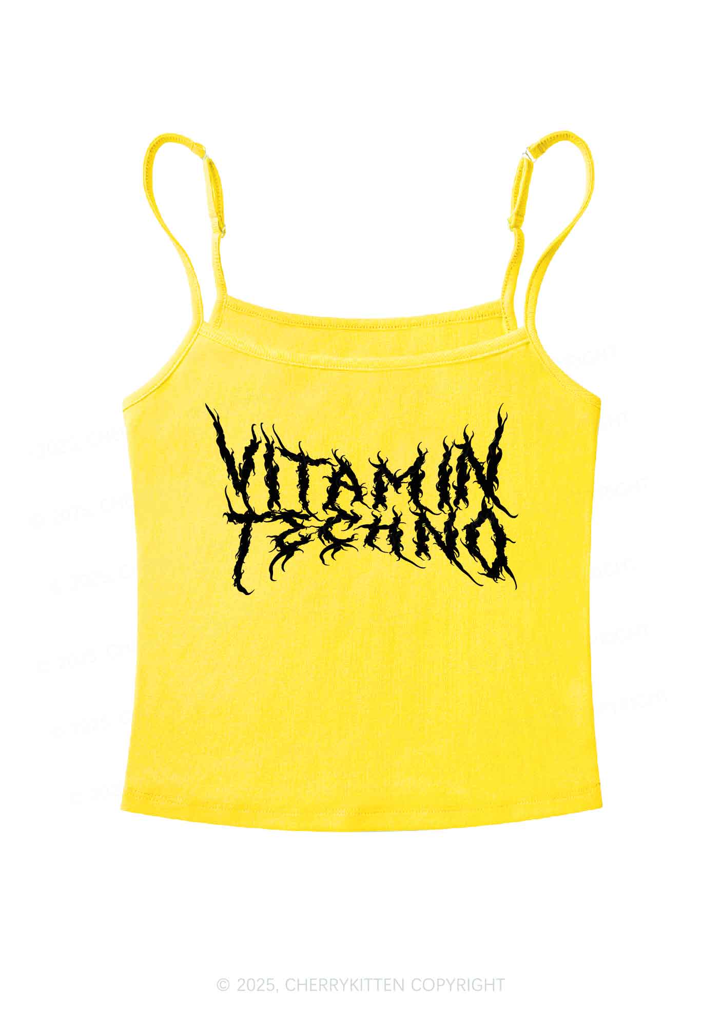 Vitamin Techno Y2K Spaghetti Strap Cami Cherrykitten - Image 5