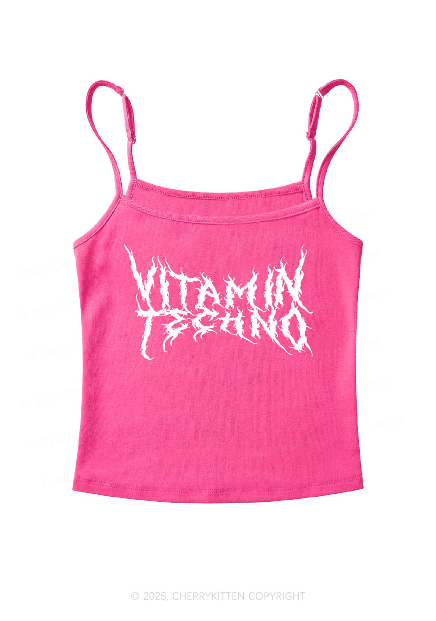 Vitamin Techno Y2K Spaghetti Strap Cami Cherrykitten - Image 7